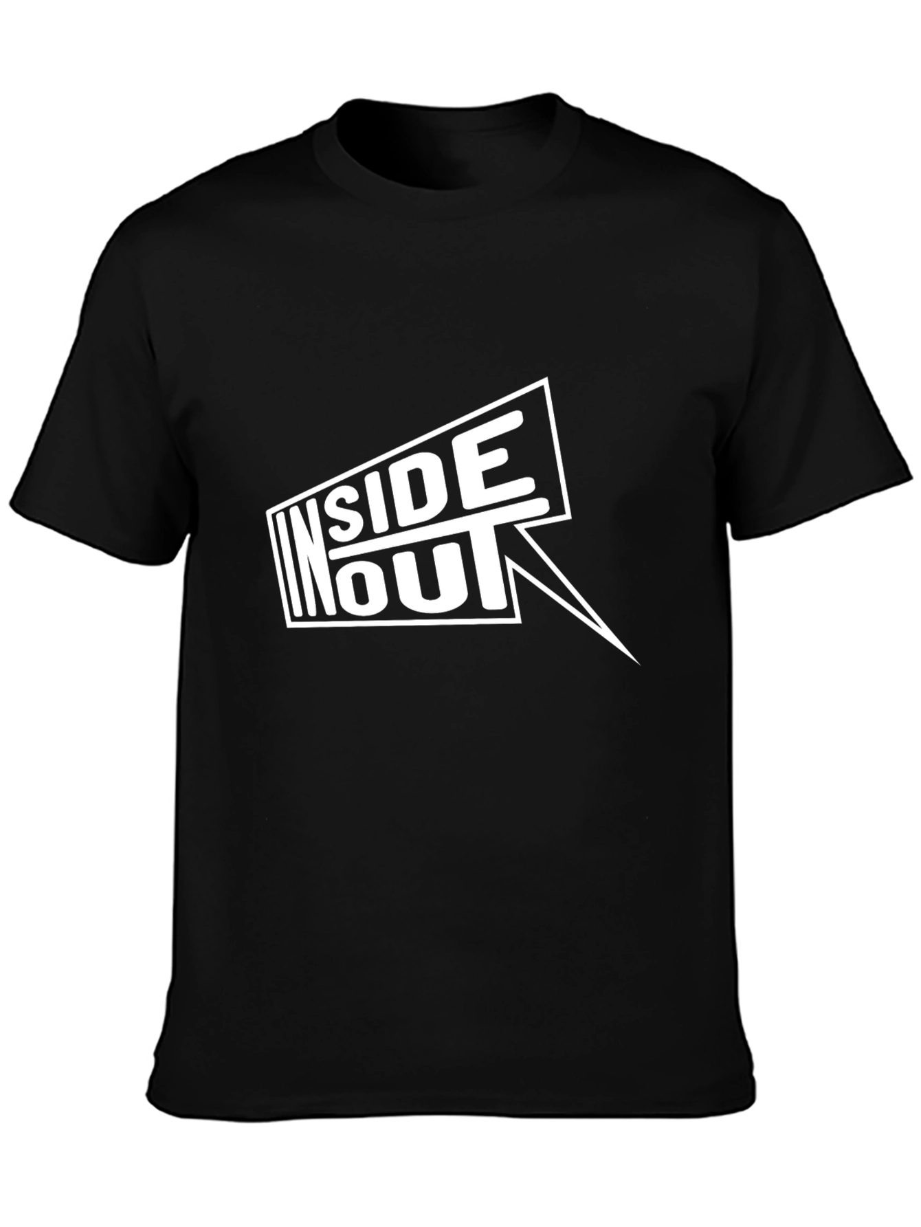 Black Inside Out Graphic Print Black T-Shirt view 3