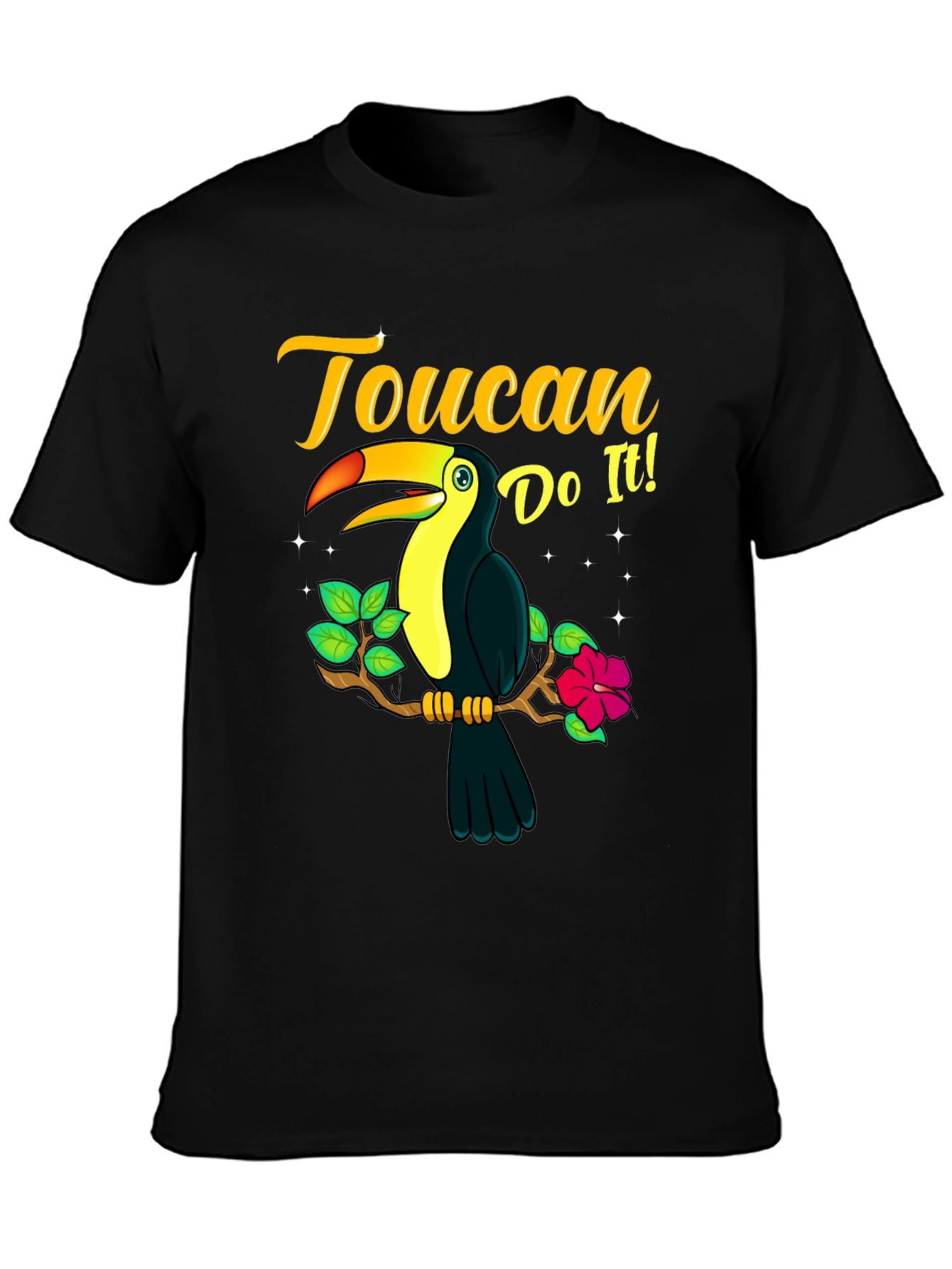 Black Toucan Do It! Graphic T-Shirt view 3