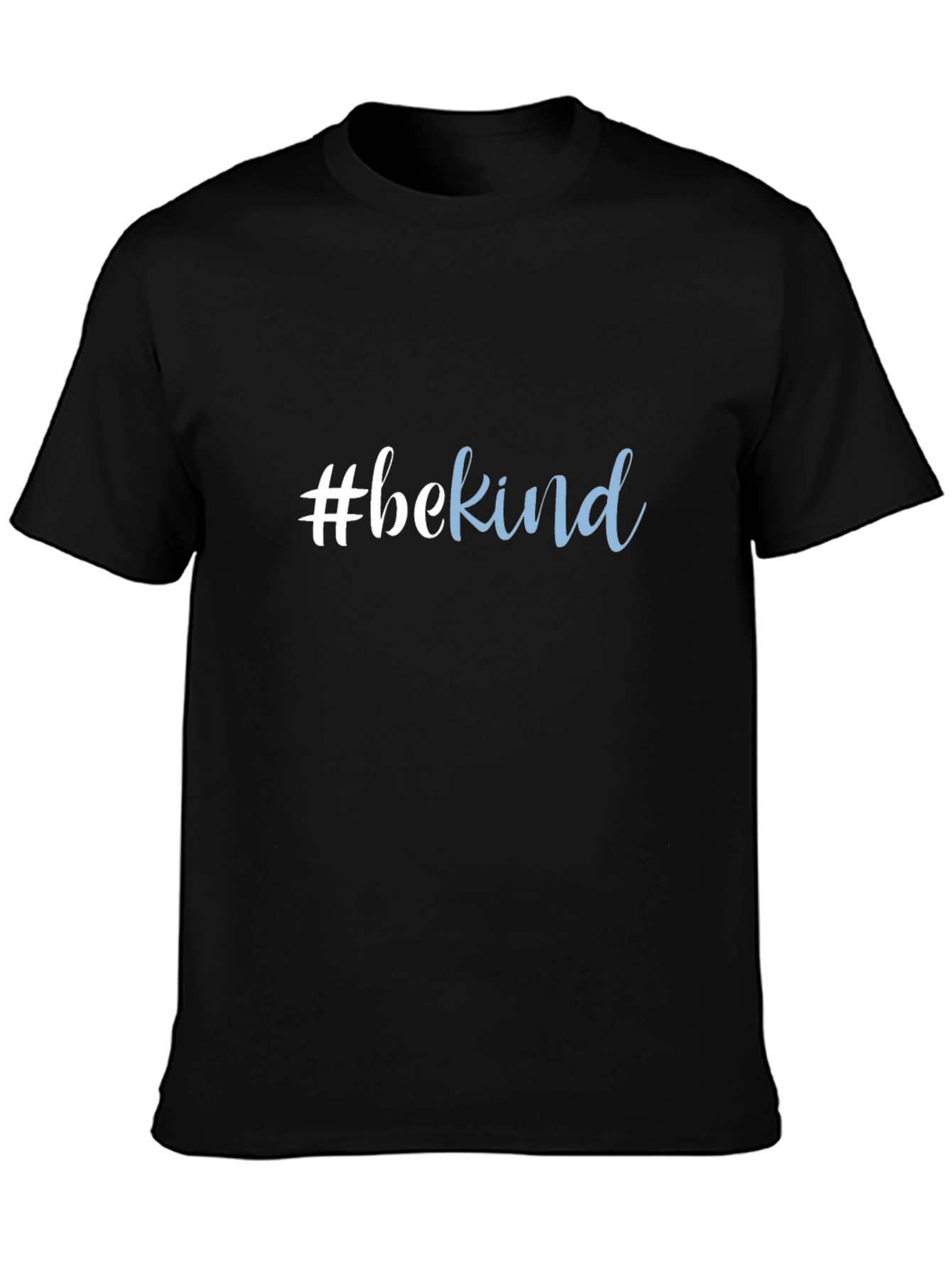 Black "#bekind" Graphic Tee - Black Unisex T-Shirt view 3