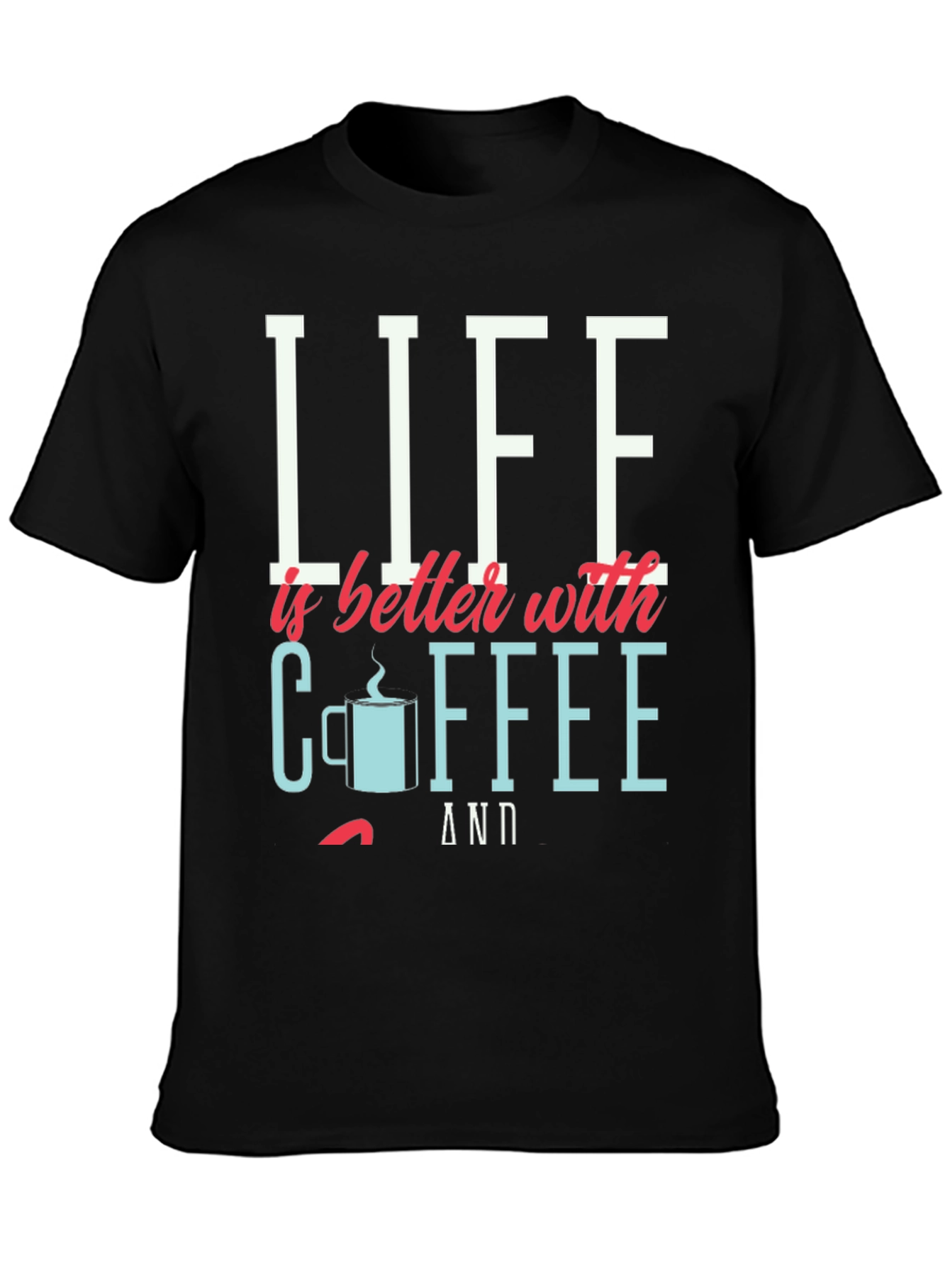 Black Life is Better with Coffee Graphic Tee view 3
