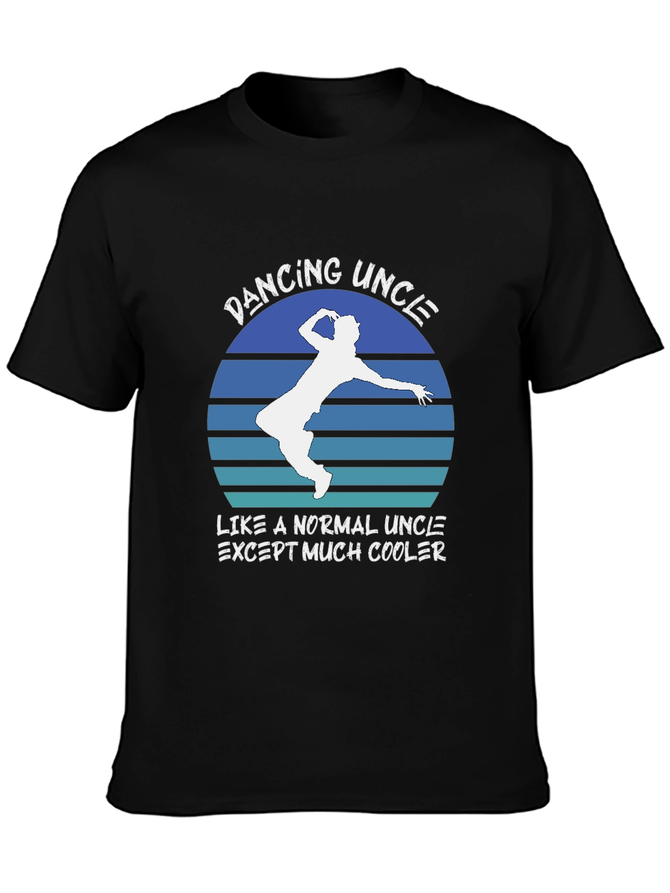 Black Dancing Uncle T-Shirt - Cool Uncle Tee view 3