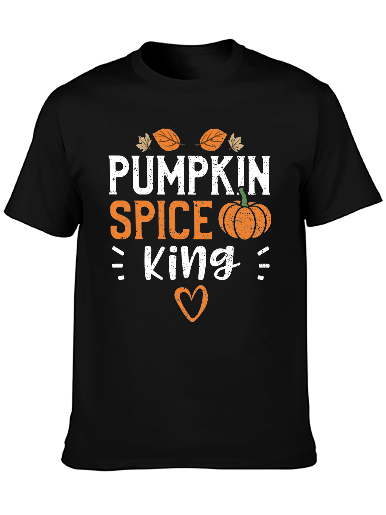 Black Pumpkin Spice King Graphic T-Shirt view 3