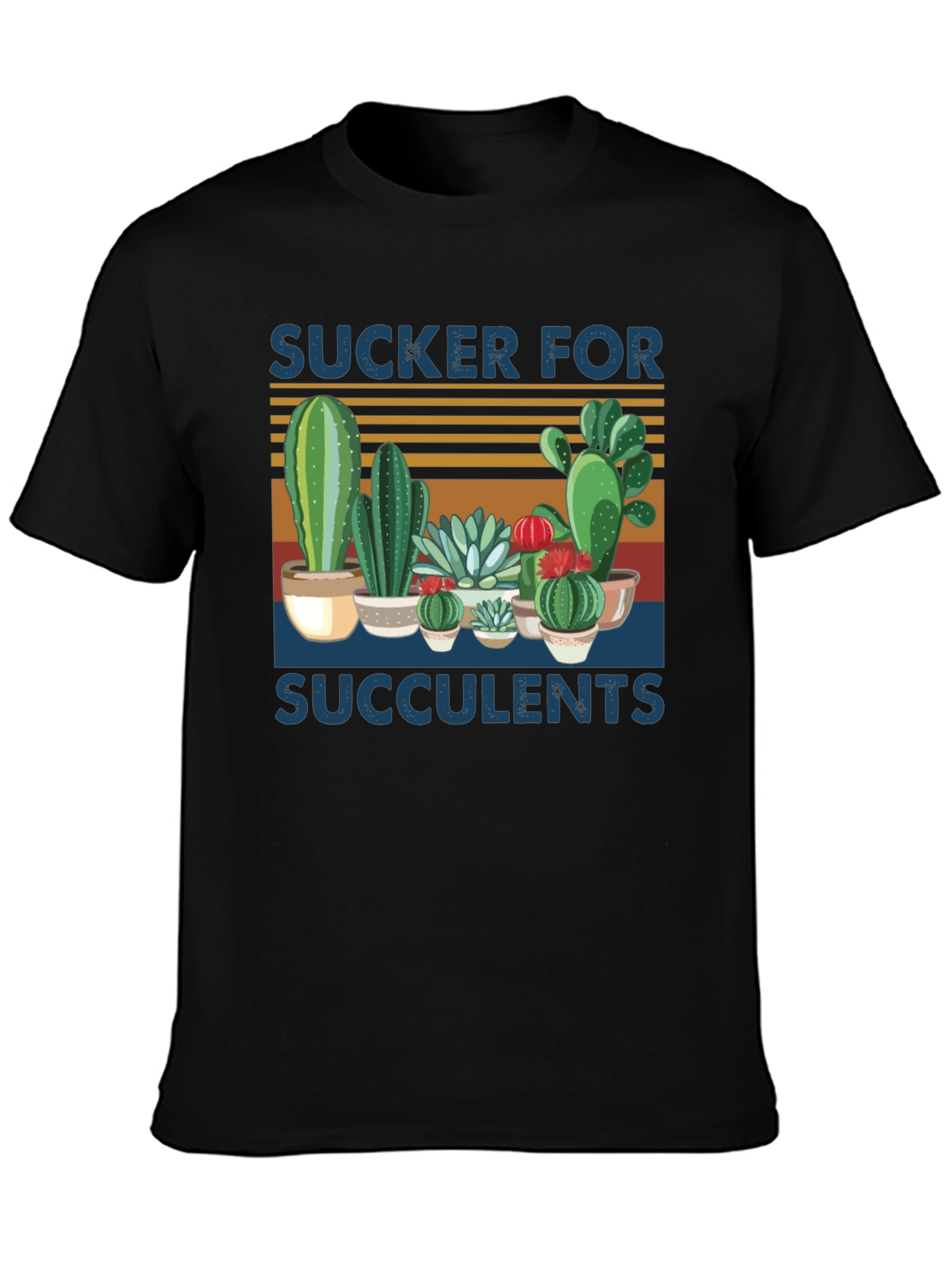Black Sucker for Succulents Graphic Tee view 3