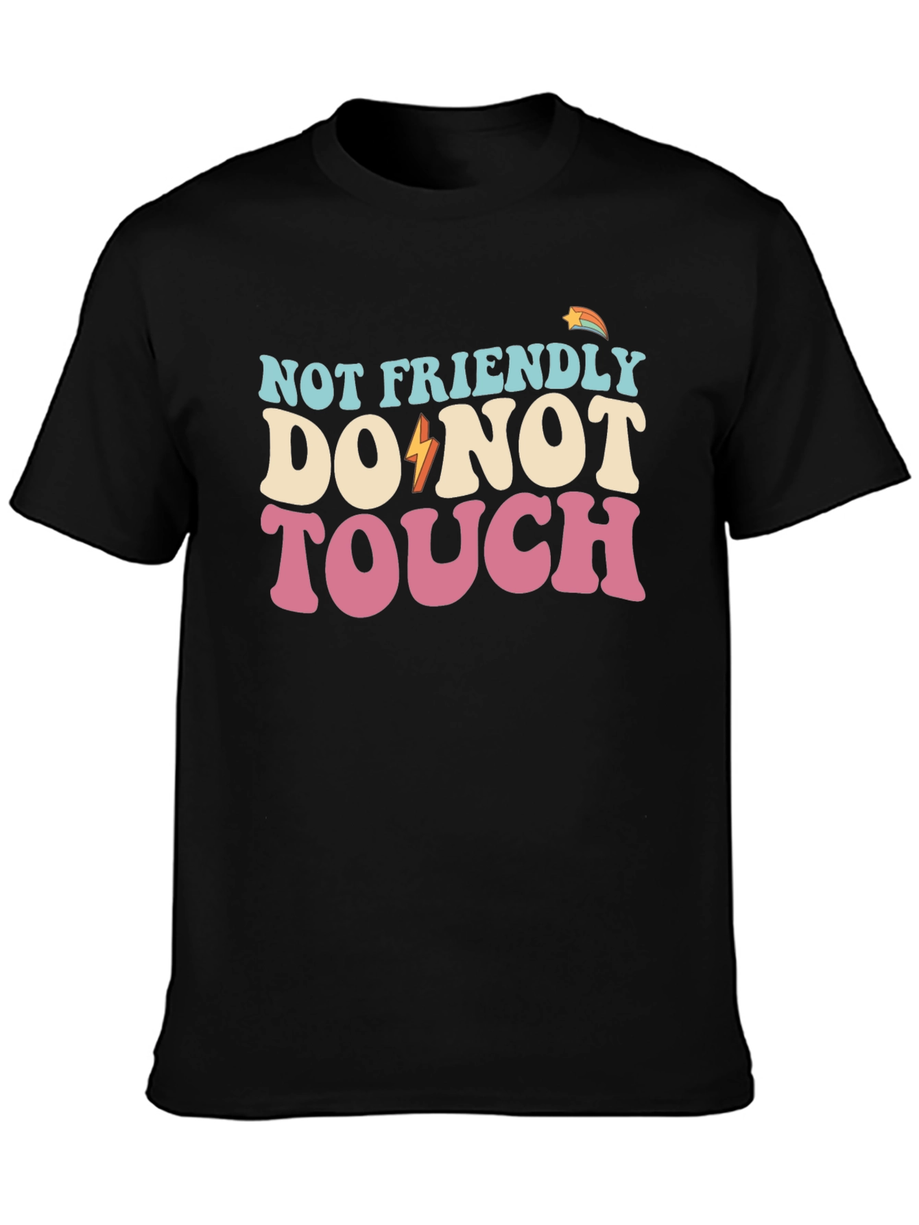 Black Not Friendly Graphic Tee - Unisex view 3