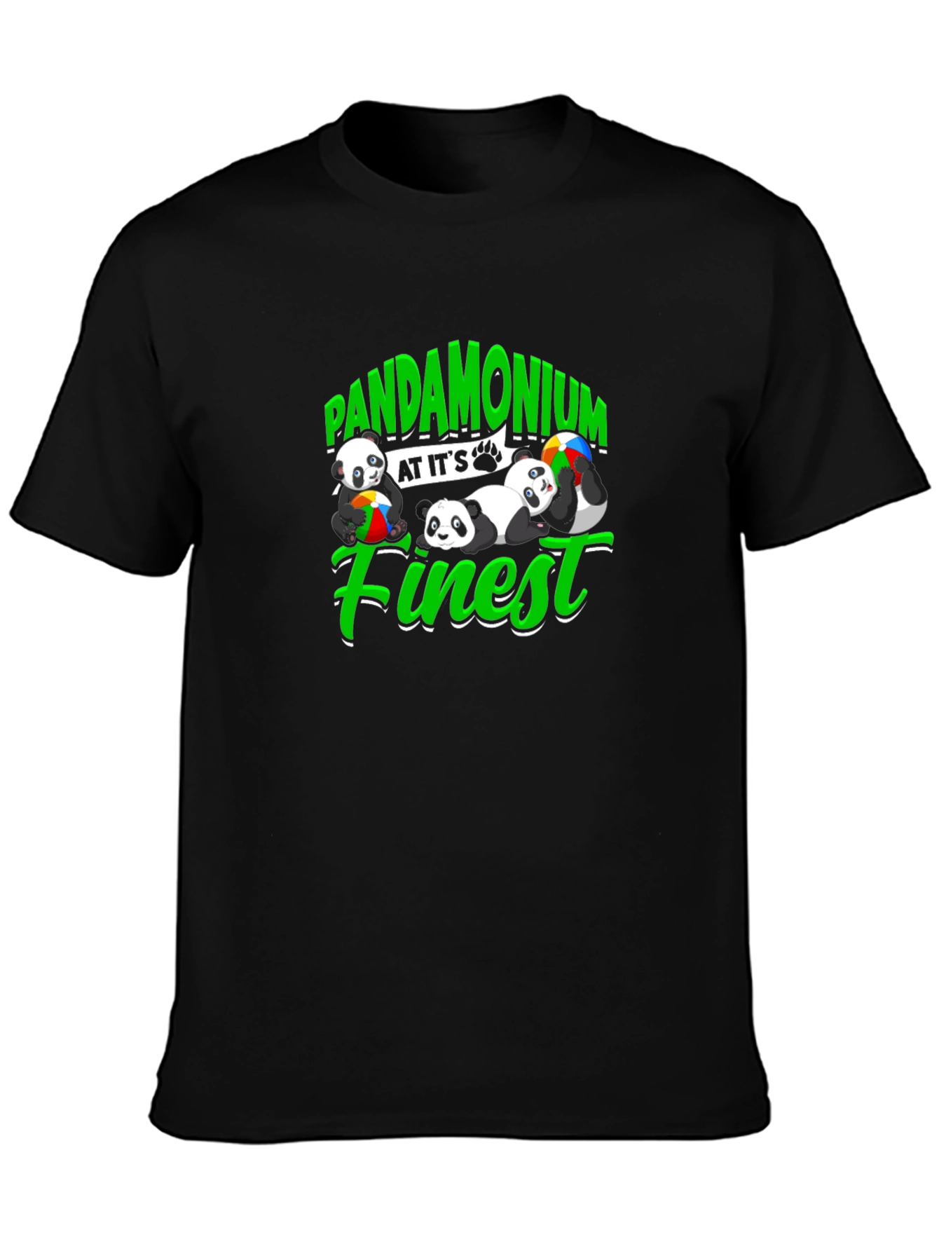 Black Pandamonium at it's Finest T-Shirt view 3