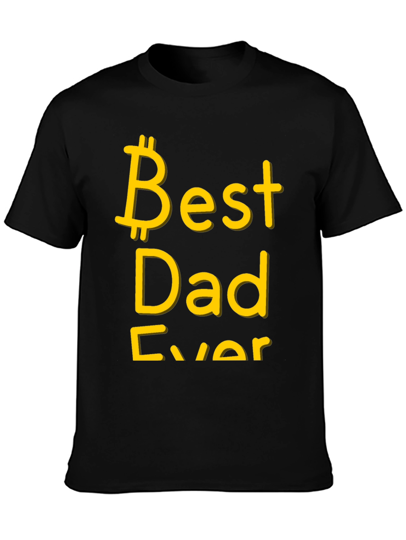 Black Best Dad Ever T-Shirt - Bitcoin Father's Day Gift view 3