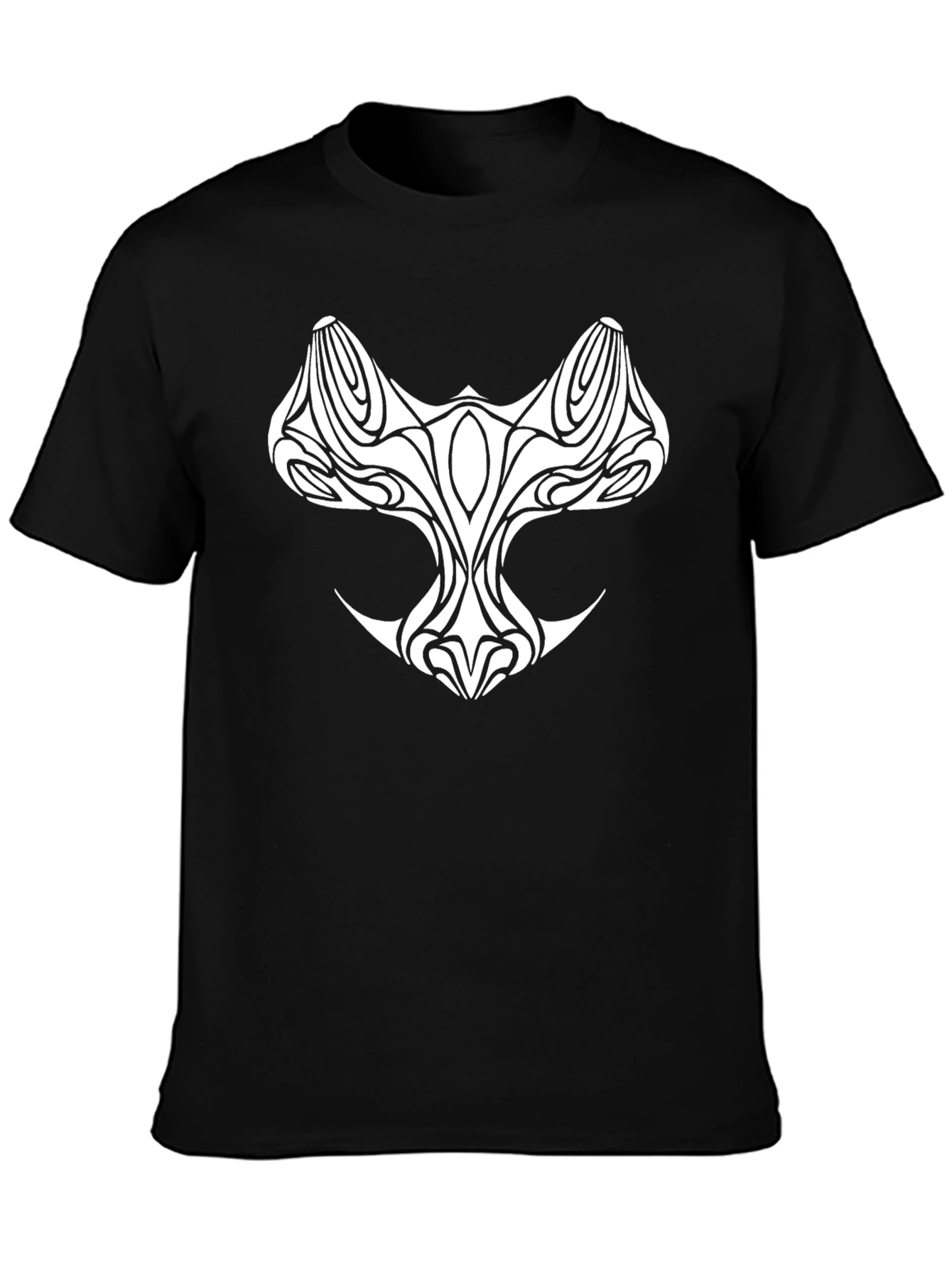 Black Abstract Graphic Print Black T-Shirt view 3
