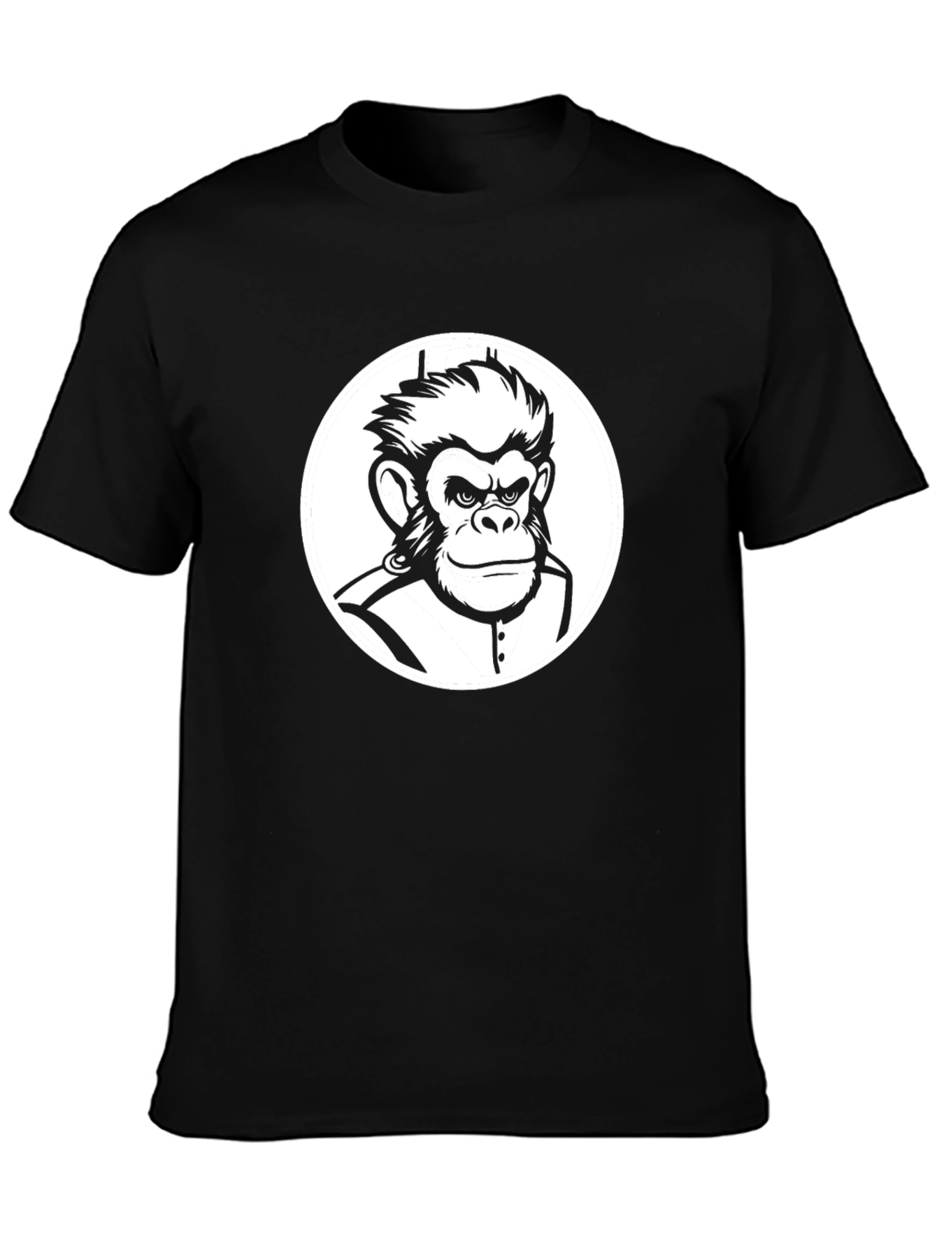 Black Cool Monkey Graphic Tee - Black T-Shirt view 3