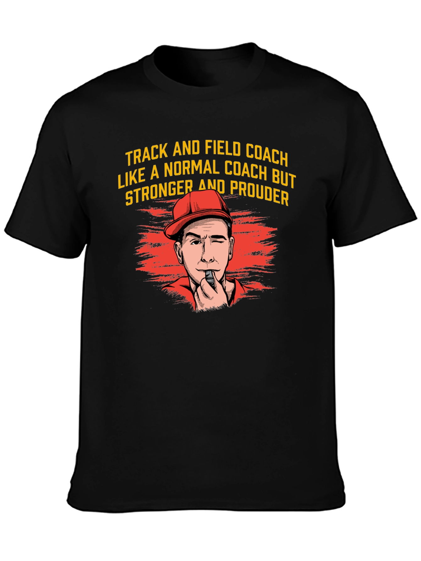 Black Track and Field Coach Graphic T-Shirt view 3