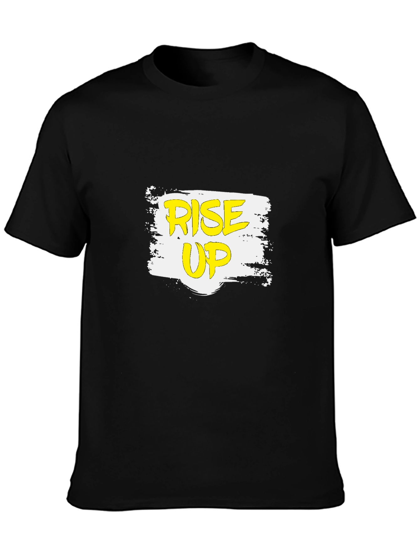 Black Rise Up Graphic T-Shirt - Black Casual Tee view 3