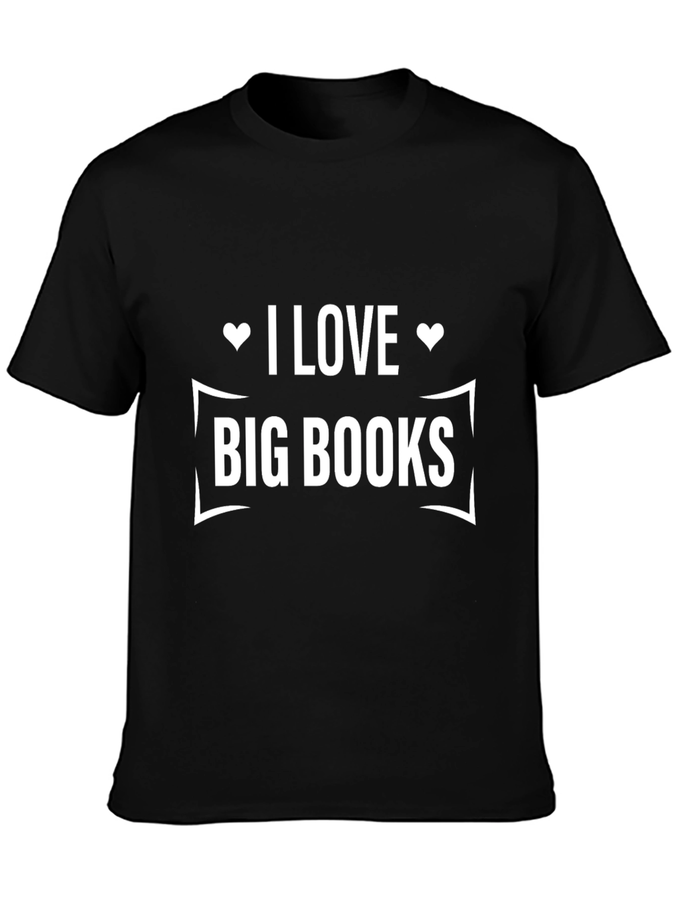 Black I Love Big Books Graphic Tee Shirt view 3