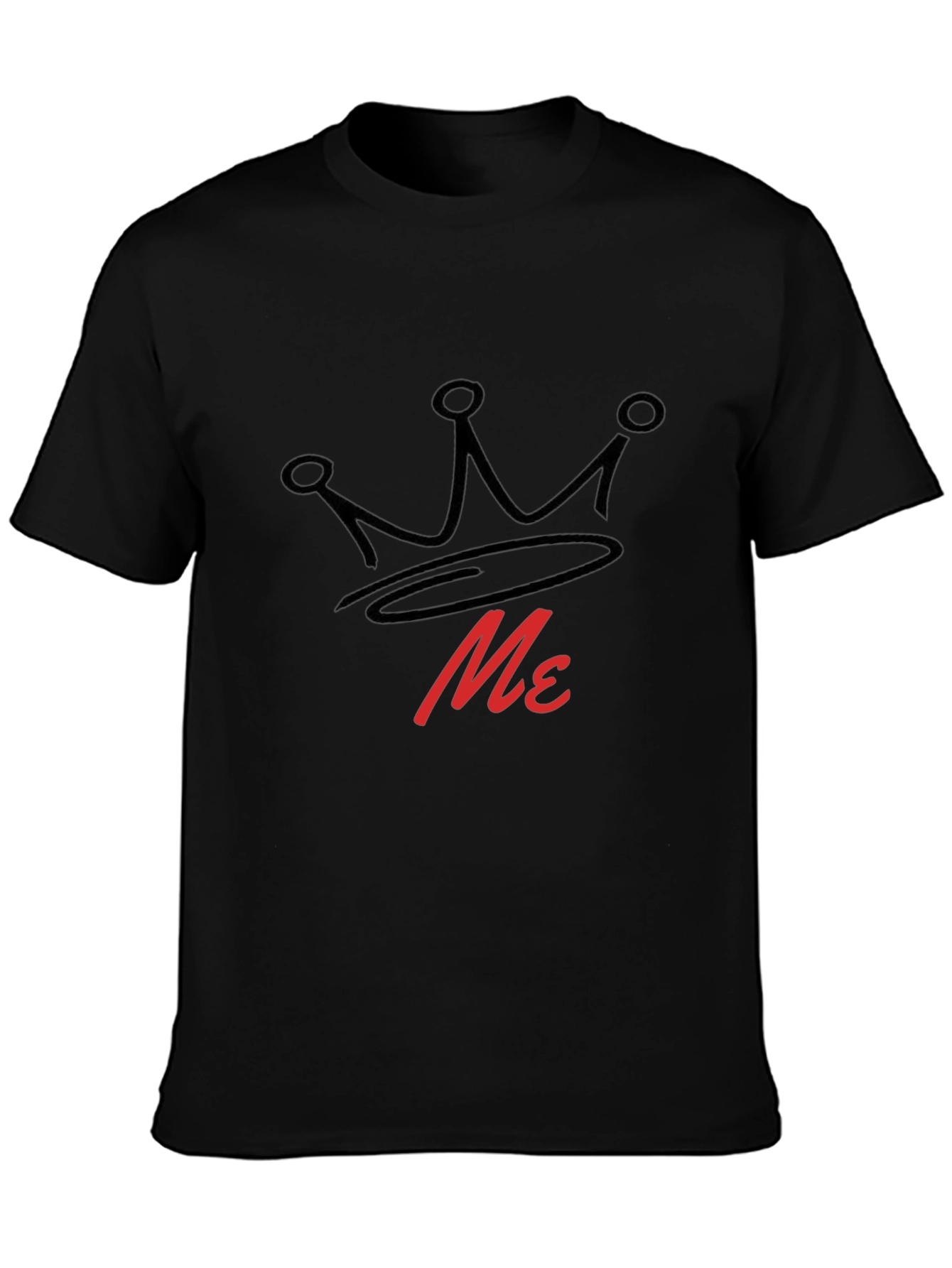 Black King Me Graphic Tee - Black Cotton T-Shirt view 3