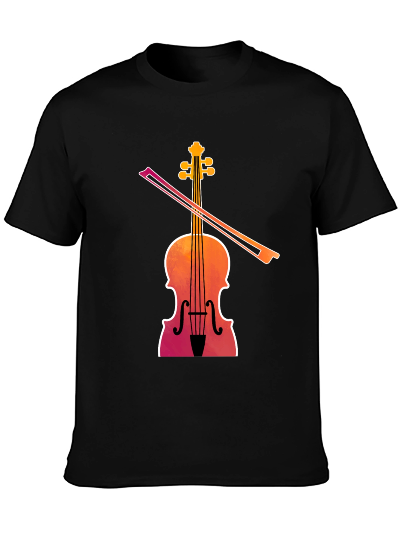 Black Violin Graphic Tee - Musical Instrument T-Shirt view 3