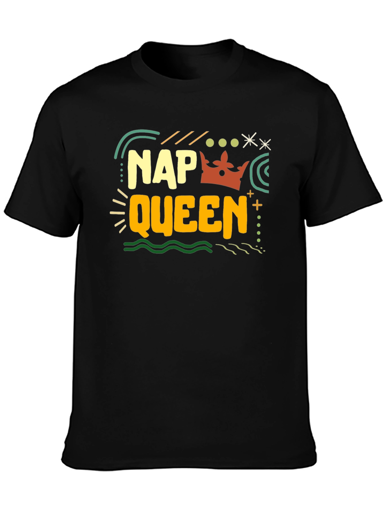 Black Nap Queen Graphic T-Shirt - Unisex view 3