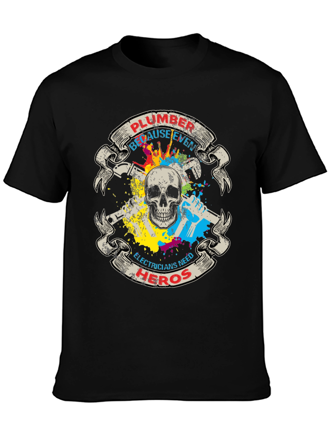 Black Plumber Hero T-Shirt view 3