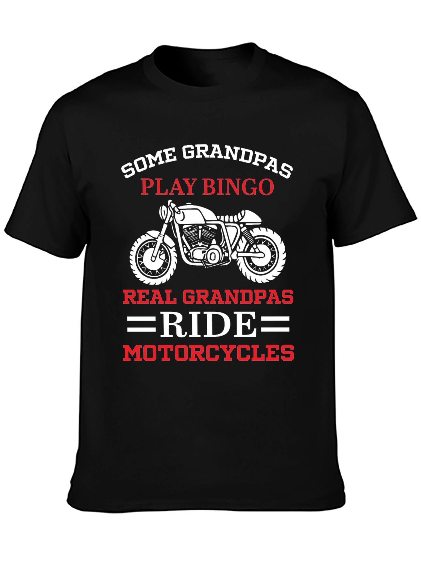 Black Grandpa Motorcycle T-Shirt - Ride in Style! view 3