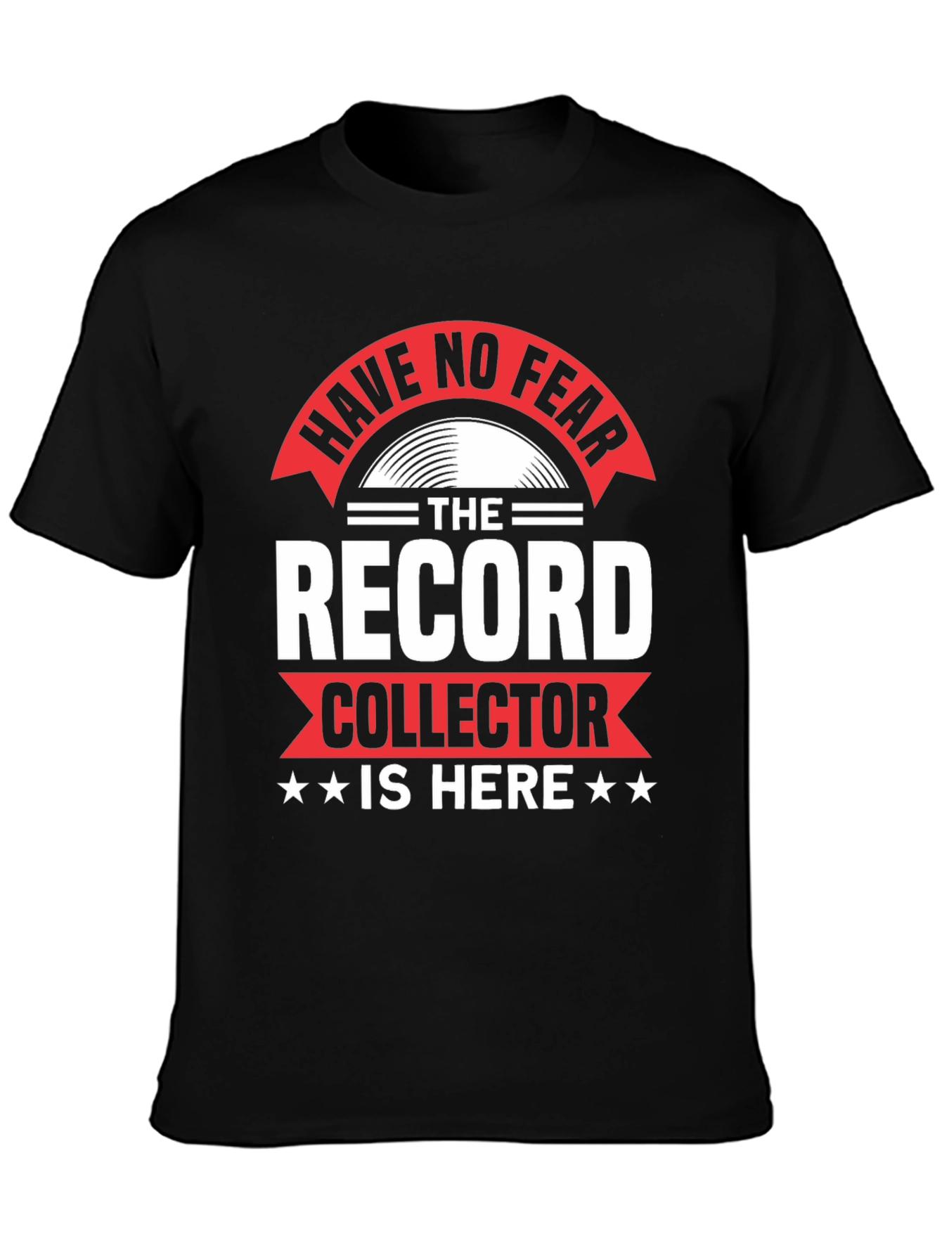Black Have No Fear Record Collector Graphic T-Shirt view 3