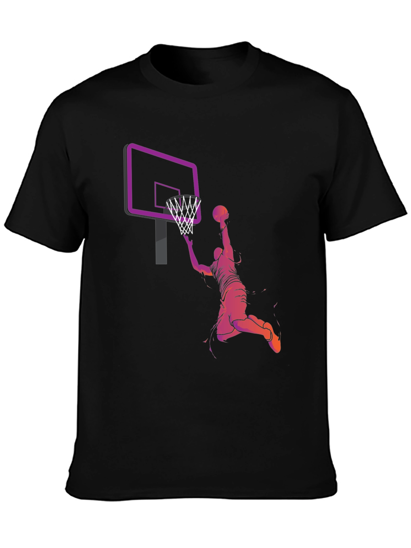 Black Basketball Dunk Graphic T-Shirt view 3