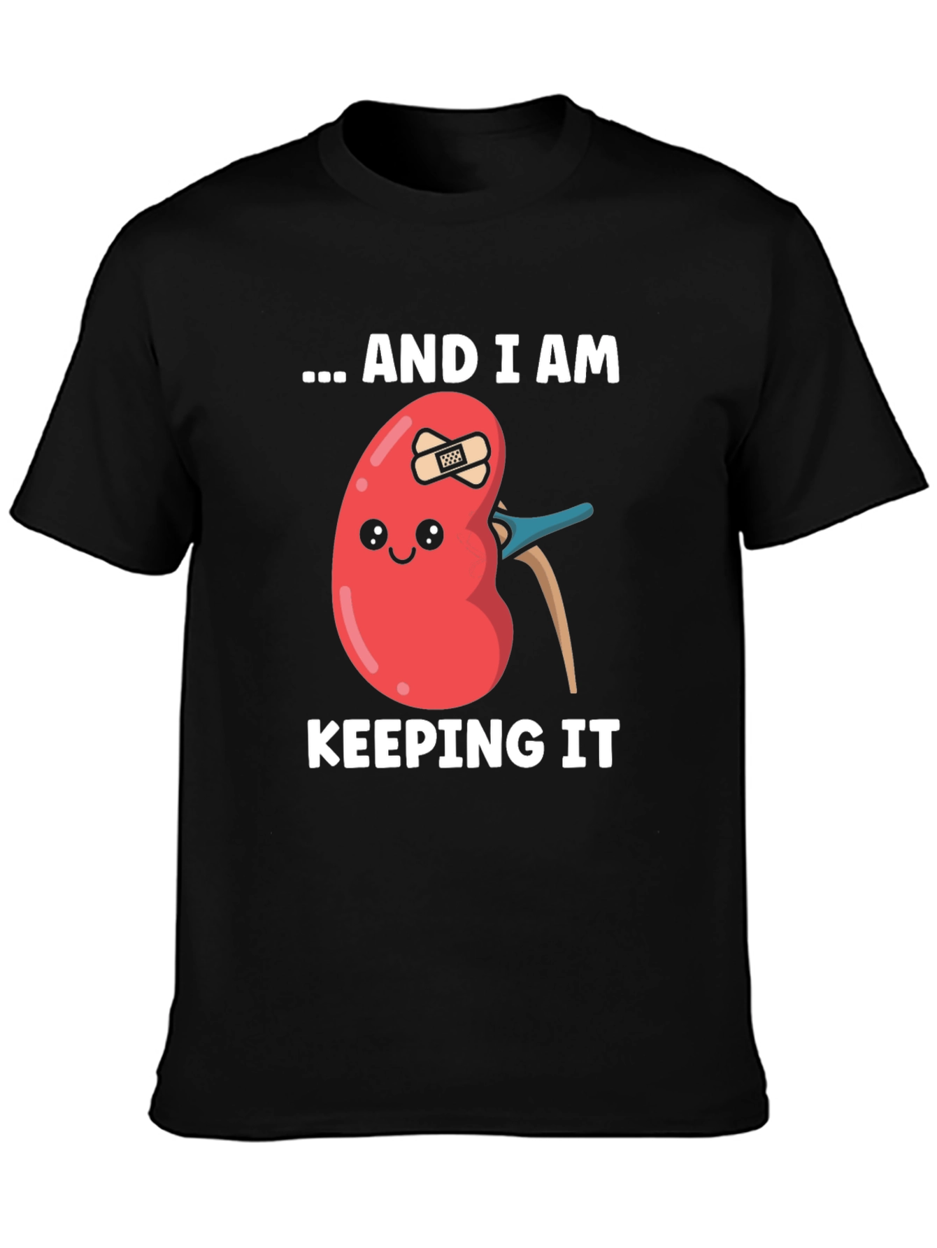 Black Funny Kidney Tee - Keeping It T-Shirt view 3