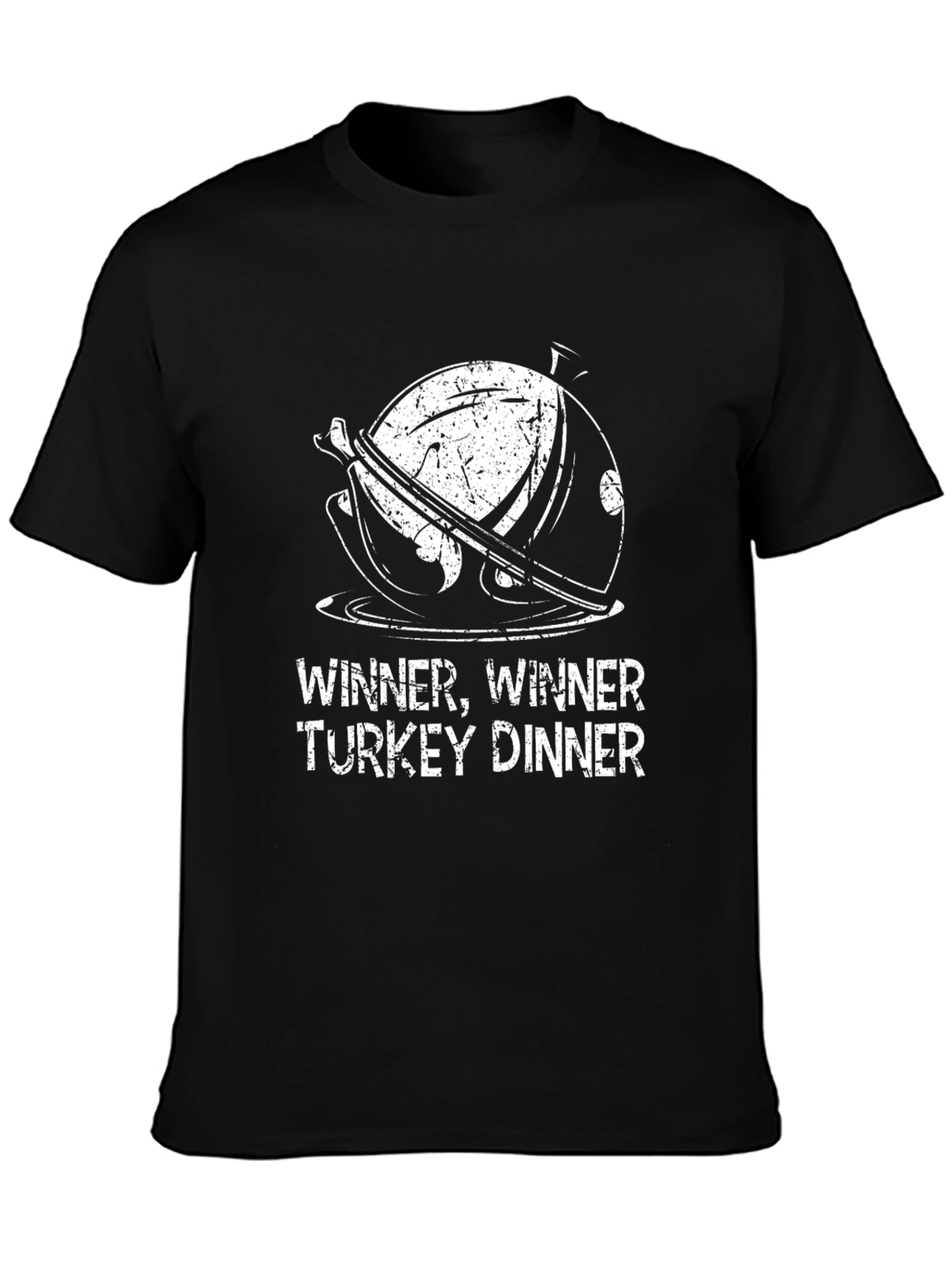 Black Winner Winner Turkey Dinner Black T-Shirt view 3