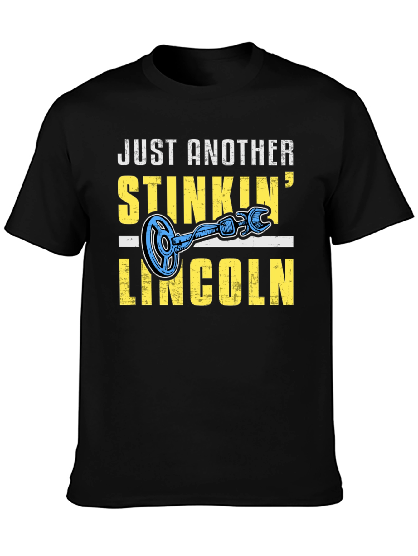 Black Stinkin' Lincoln T-Shirt - Metal Detecting view 3
