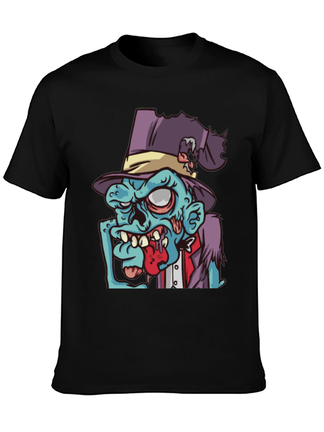Black Zombie Graphic Tee - Spooky Style view 3
