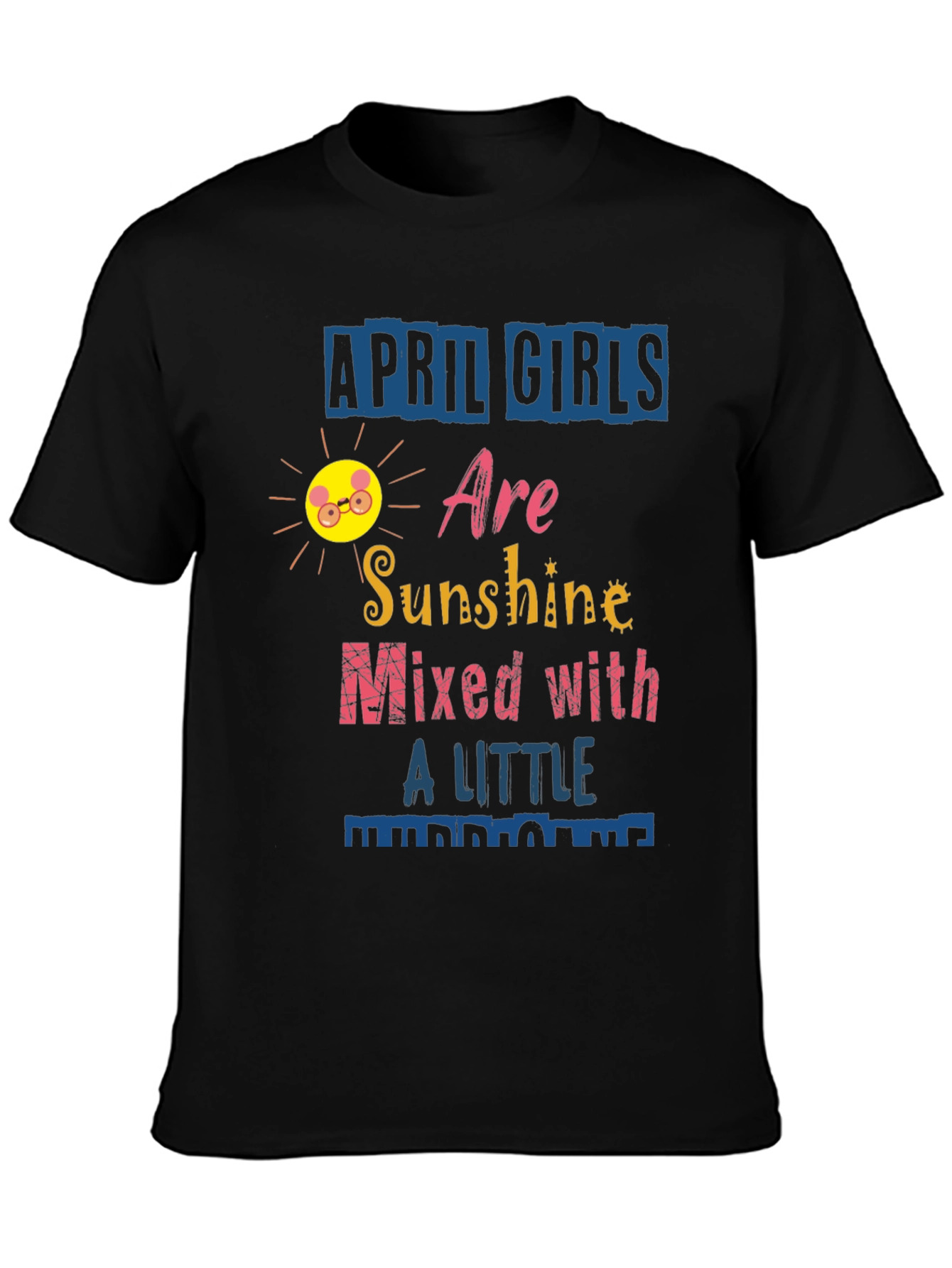 Black April Girls Sunshine Graphic T-Shirt view 3