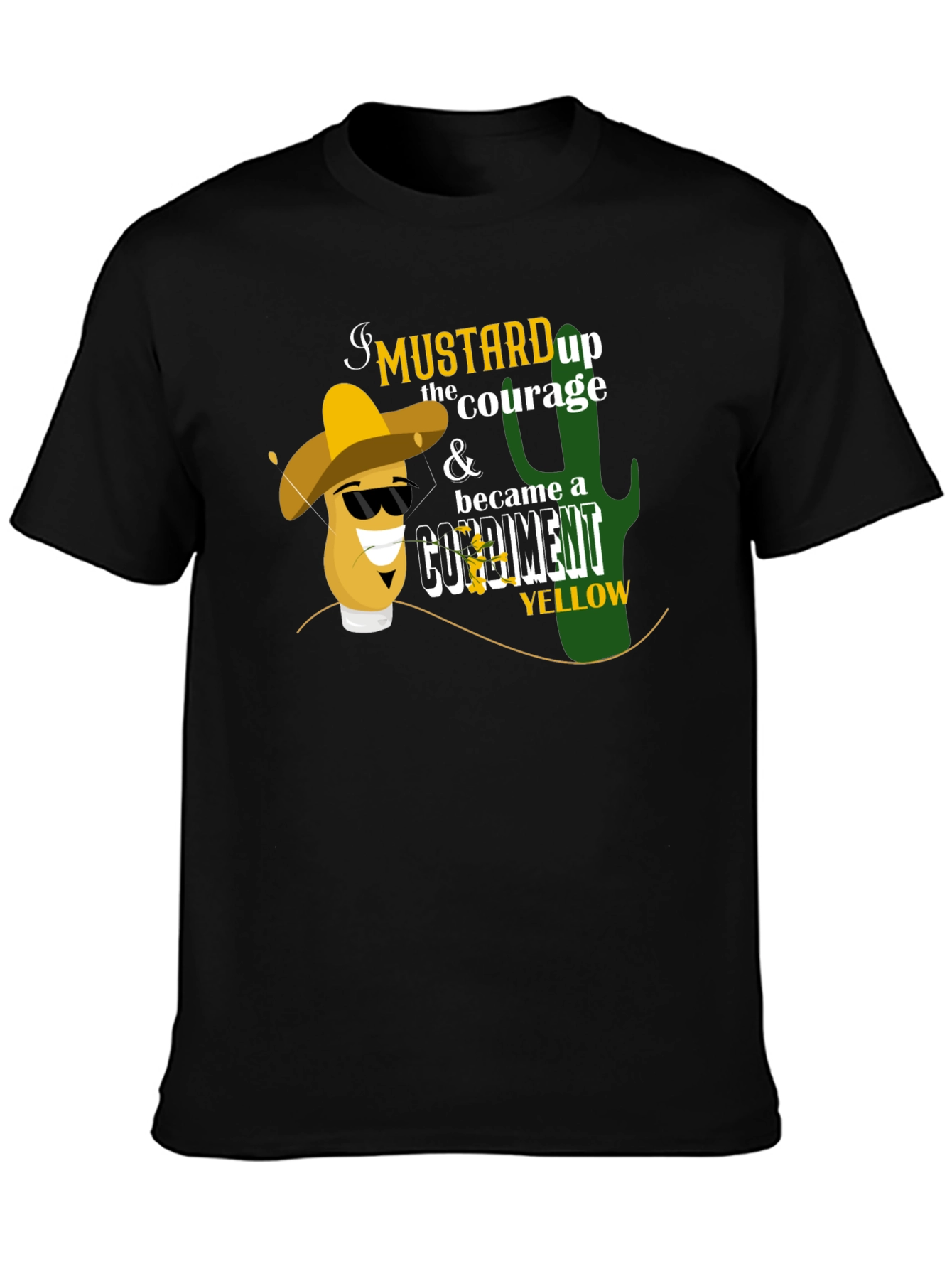 Black Mustard Courage Black T-Shirt view 3