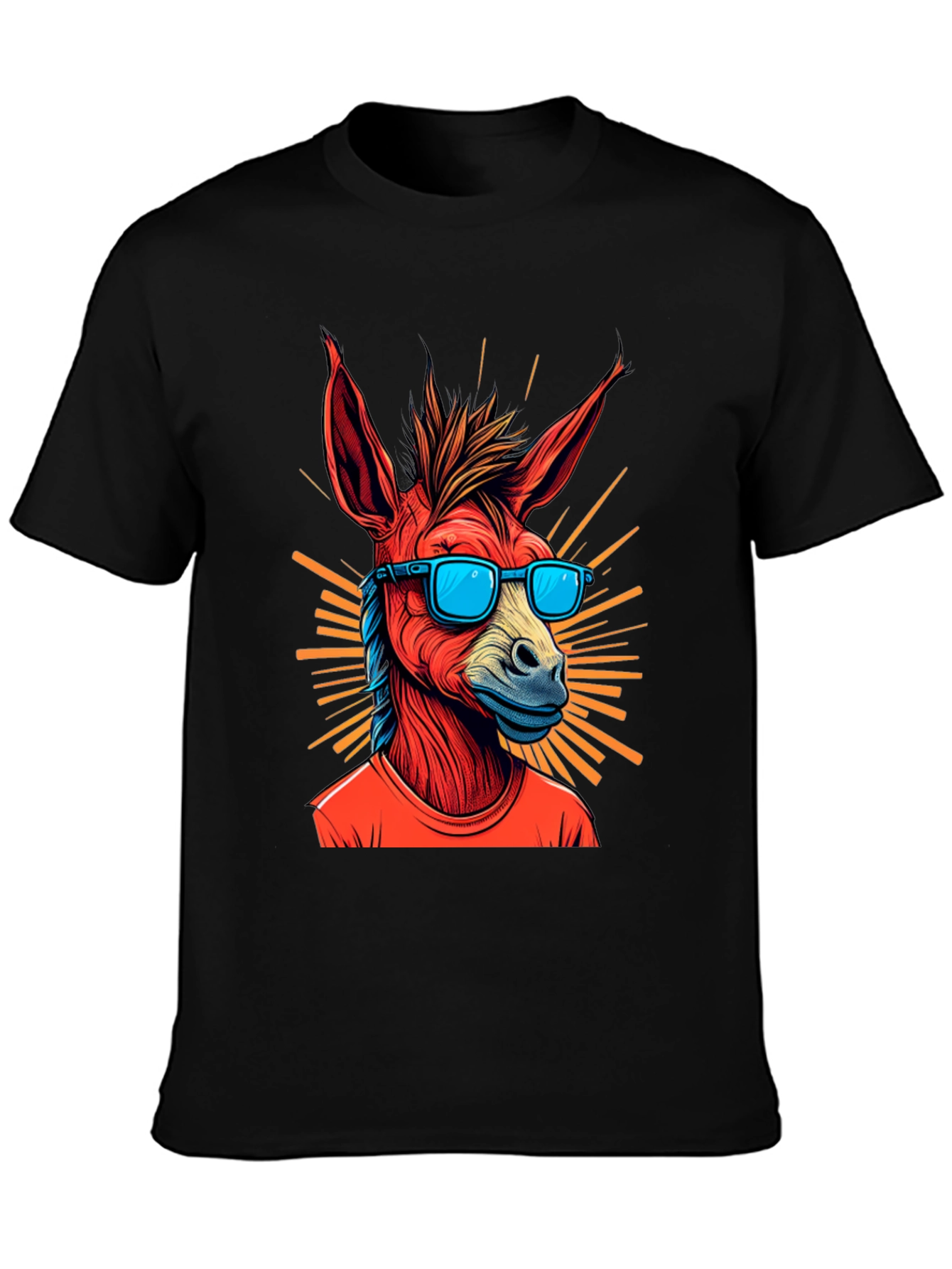 Black Cool Donkey Tee: Stylish & Unique Graphic T-Shirt view 3