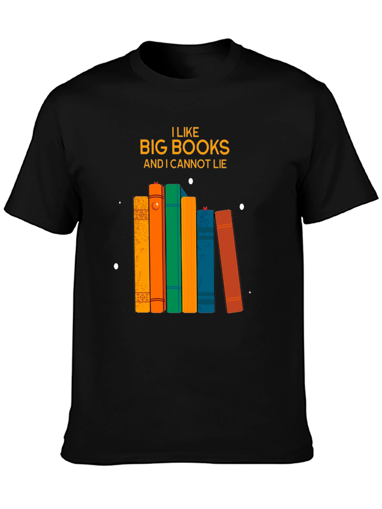 Black Big Books Graphic Tee - Funny Book Lover Shirt view 3