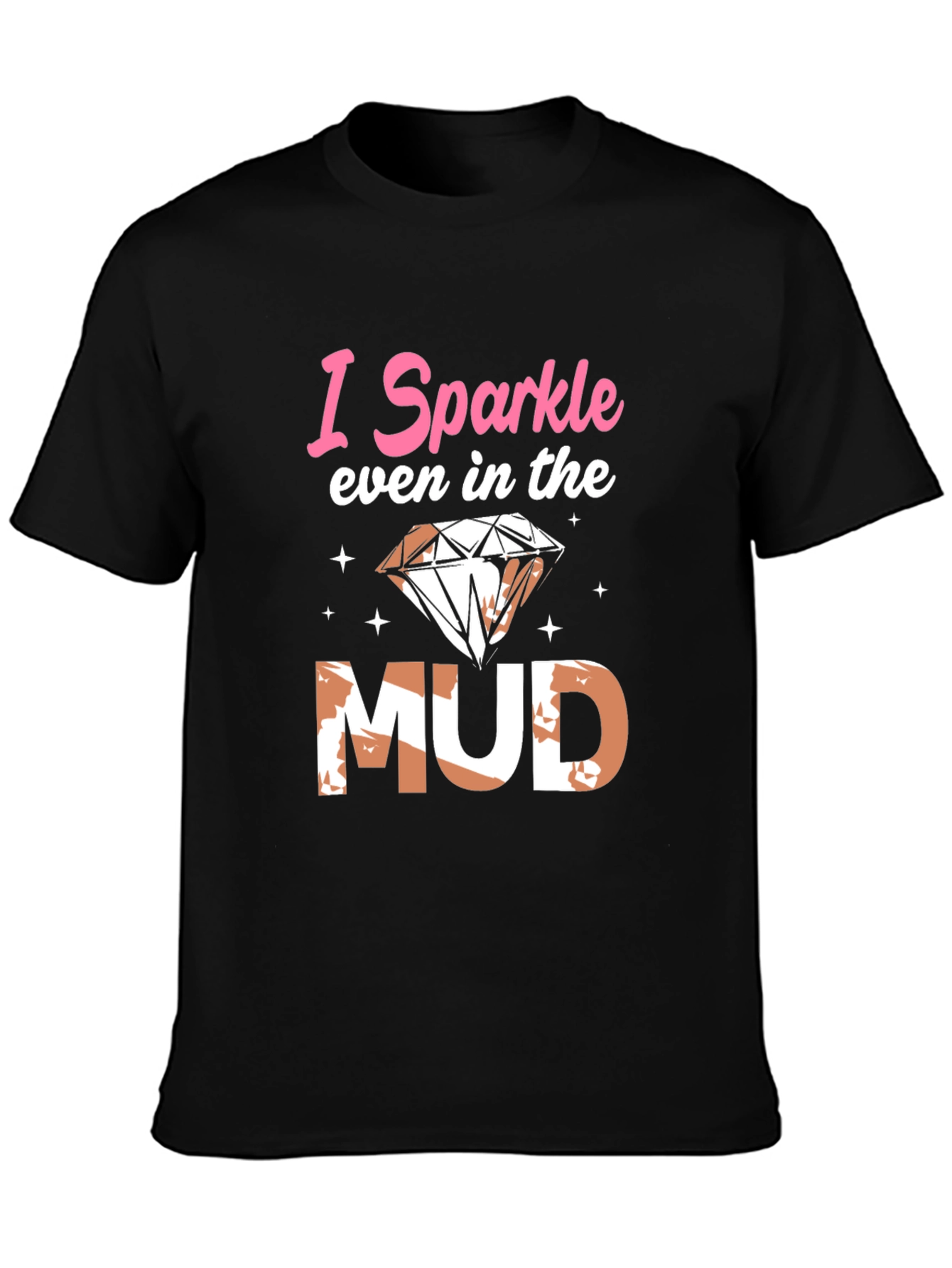 Black I Sparkle Even in the Mud Graphic Tee view 3