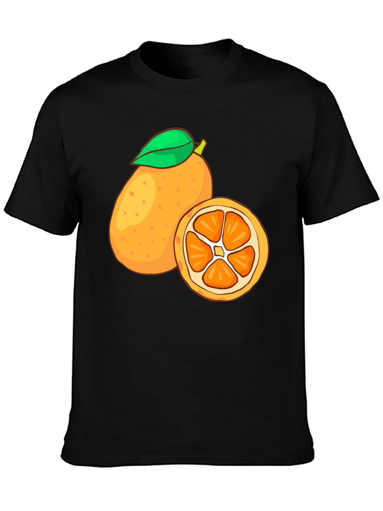 Black Orange Graphic T-Shirt - Fresh & Fun! view 3