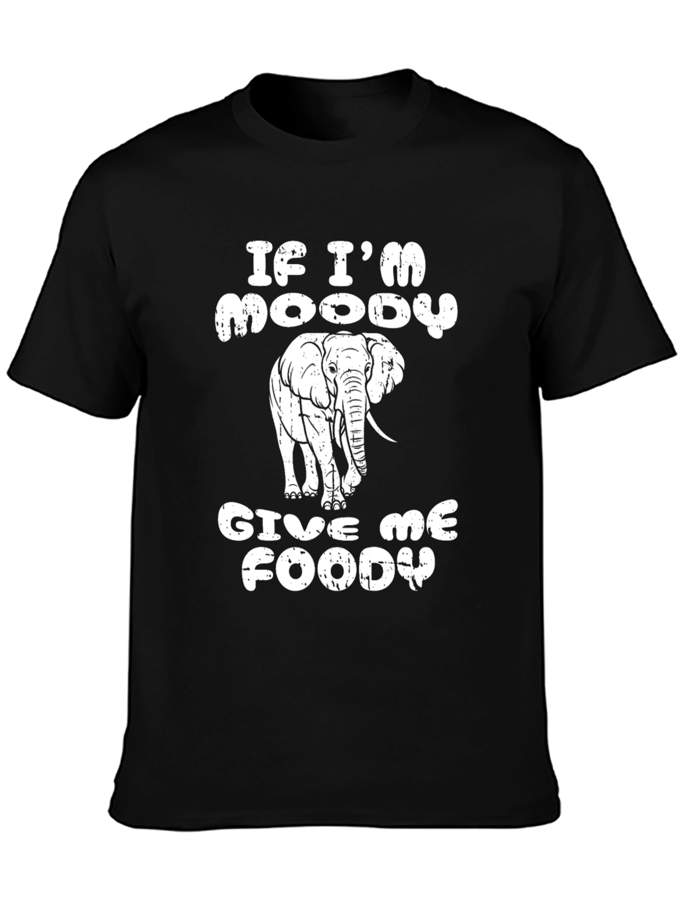 Black Moody Elephant Tee - Give Me Foody! view 3