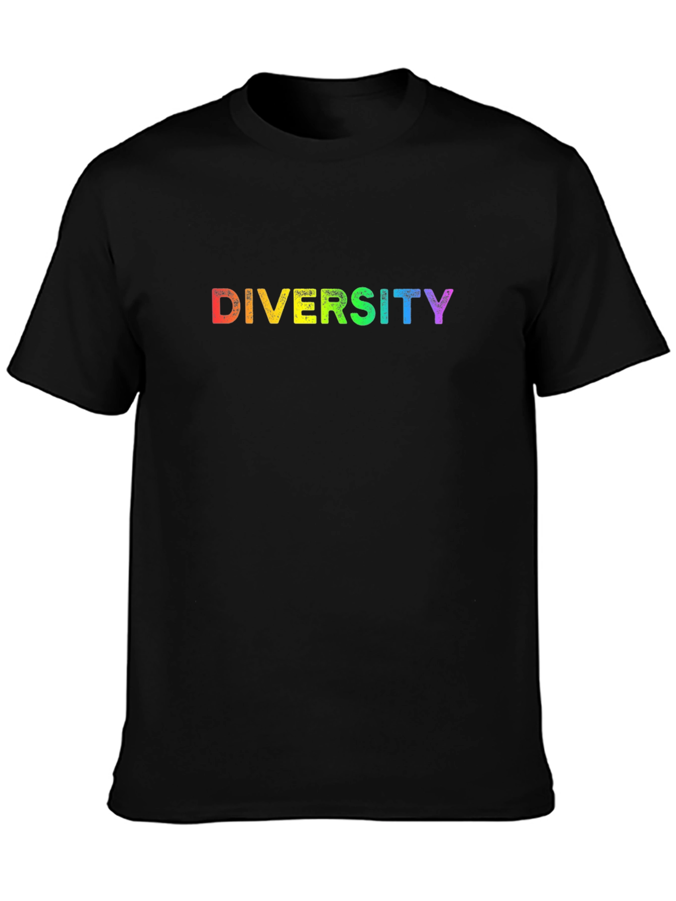 Black Diversity Rainbow T-Shirt - Black view 3