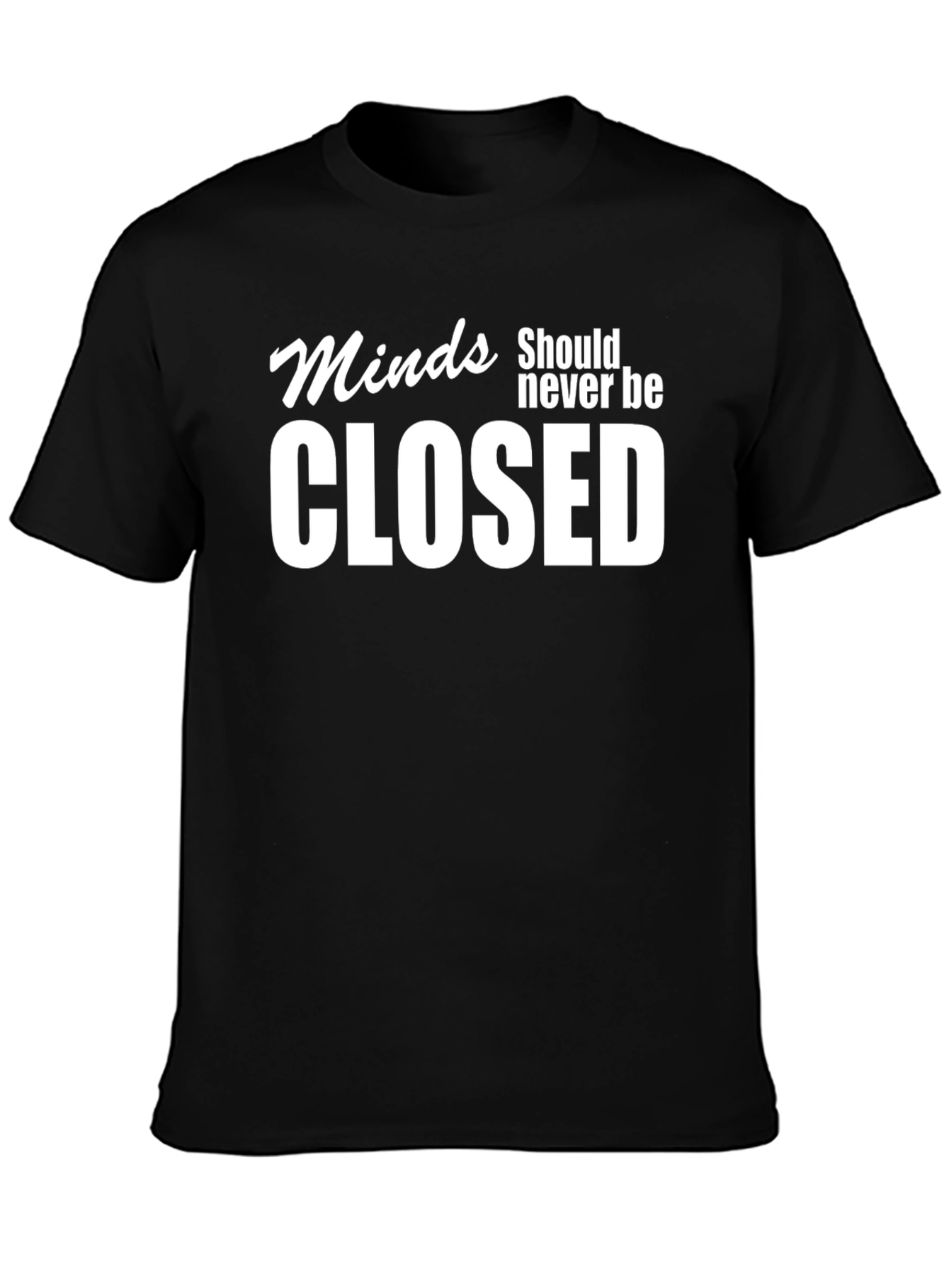 Black Minds Should Never Be Closed Black T-Shirt view 3