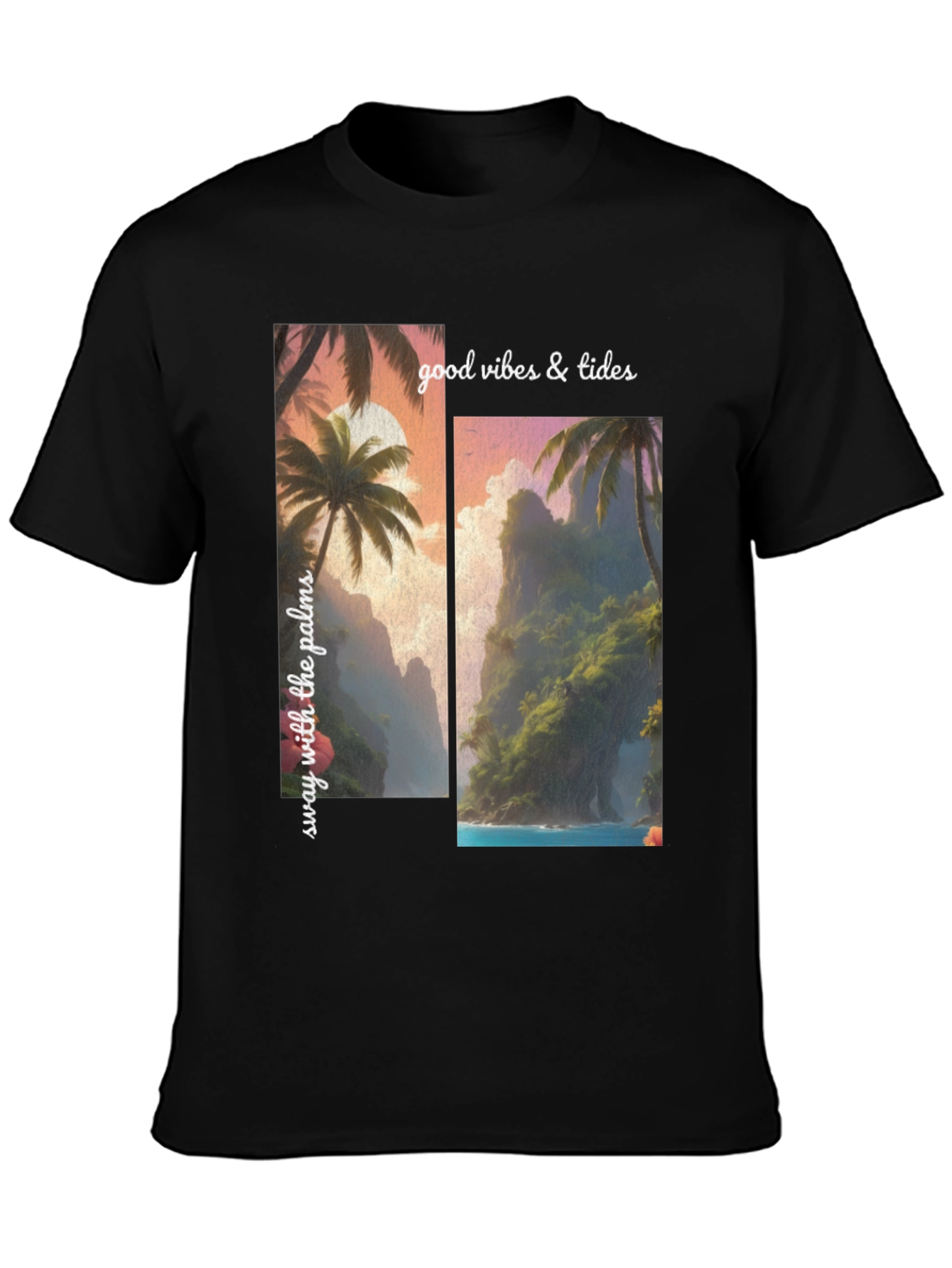 Tropical Vibes Graphic Tee - Sway with the Palms - 3