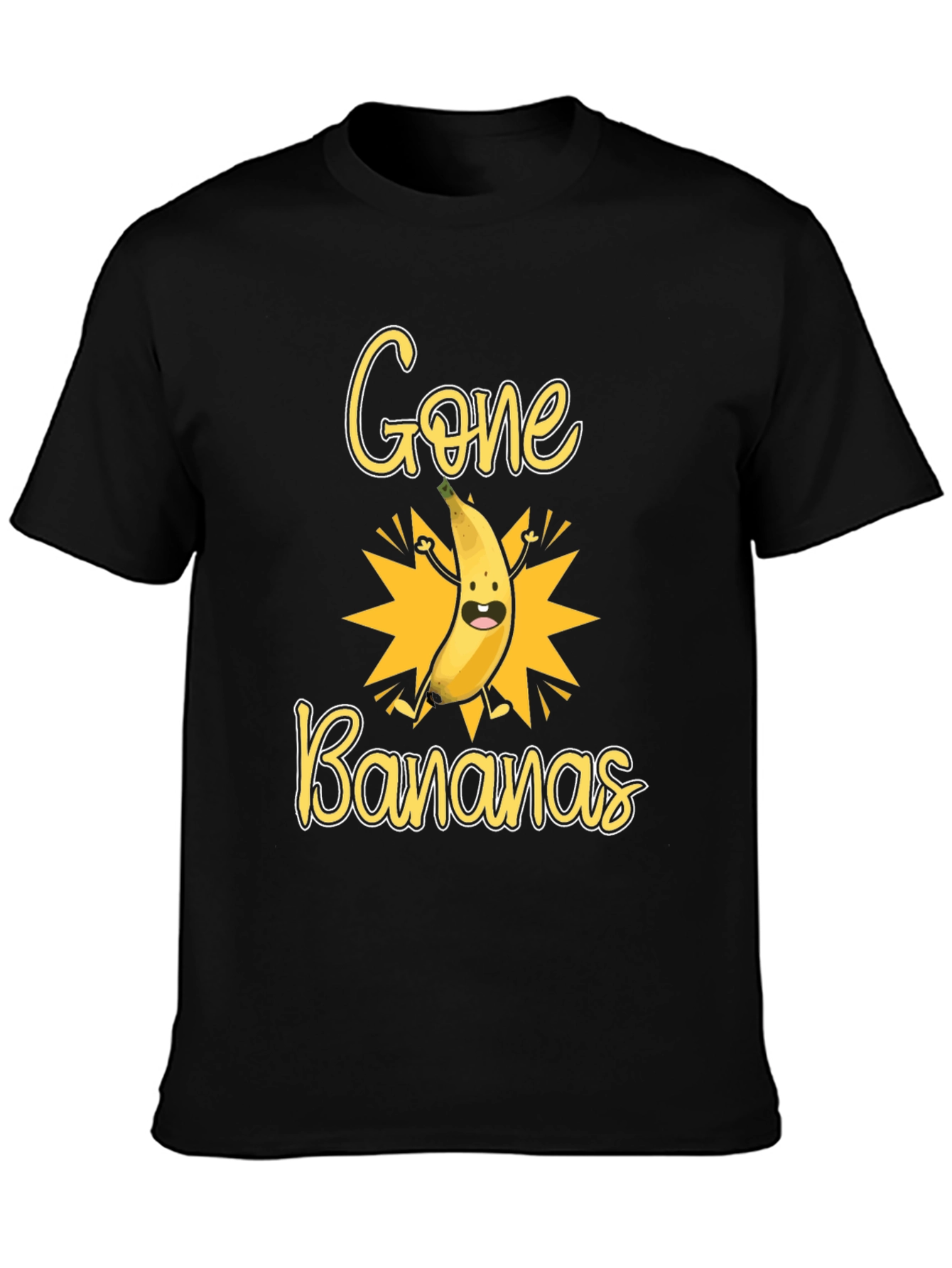 Black Gone Bananas Graphic Tee - Quirky Banana Design view 3