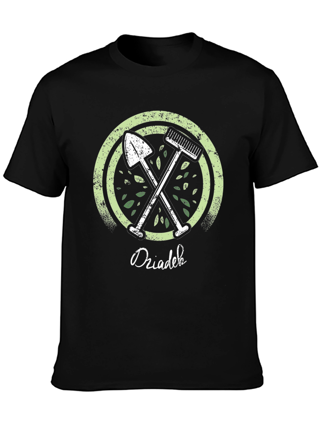 Black Gardening T-Shirt - 'Dziadek' Design view 3