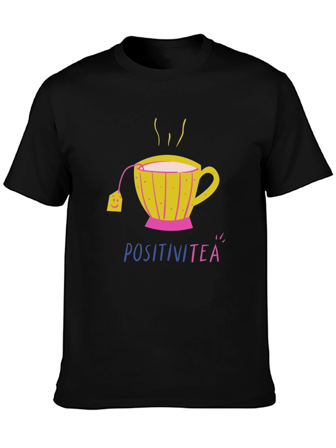 Black PositiviTEA Graphic T-Shirt - Black, Short Sleeve view 3