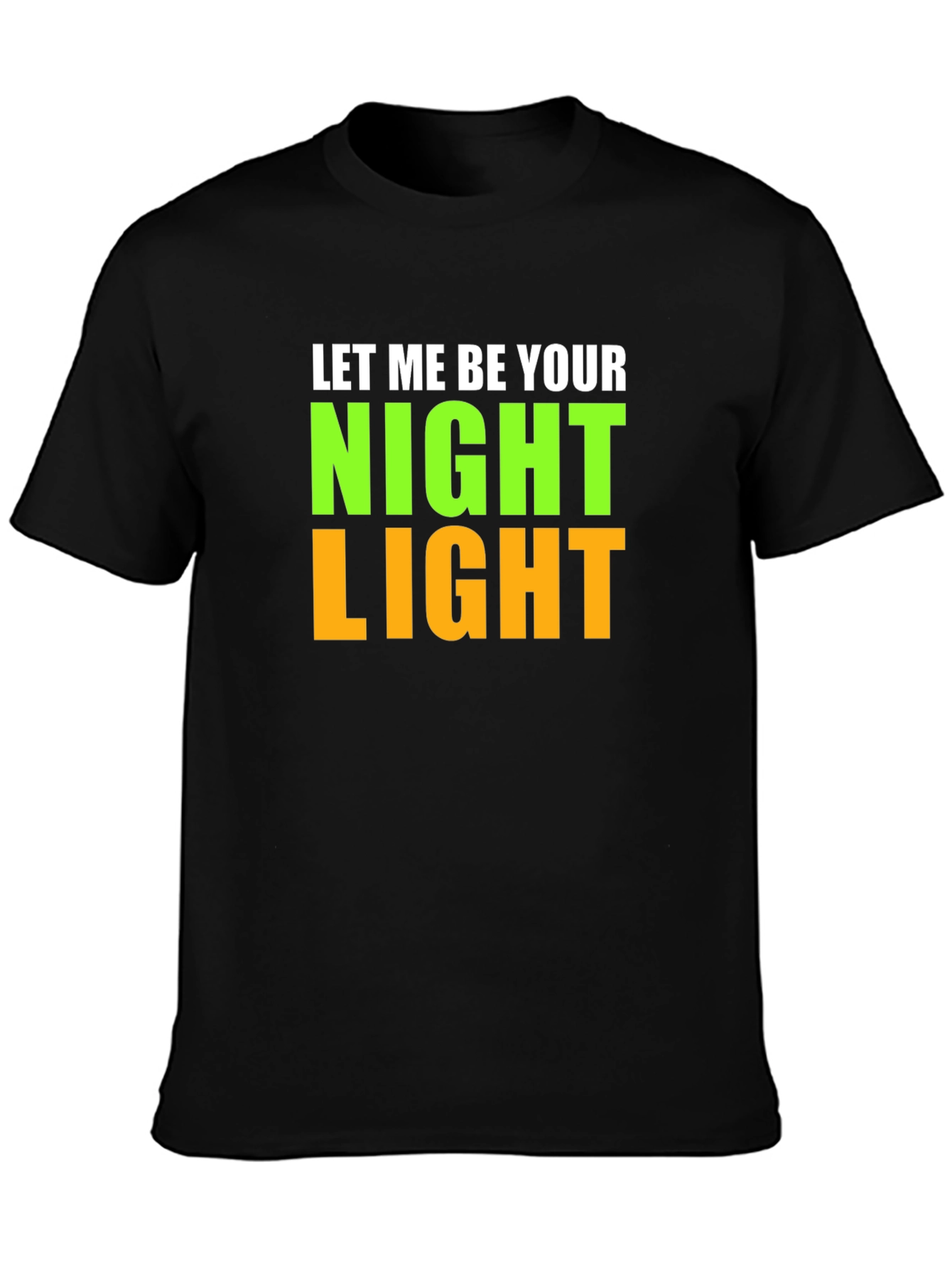 Black Night Light Graphic Tee - Black Cotton Blend view 3
