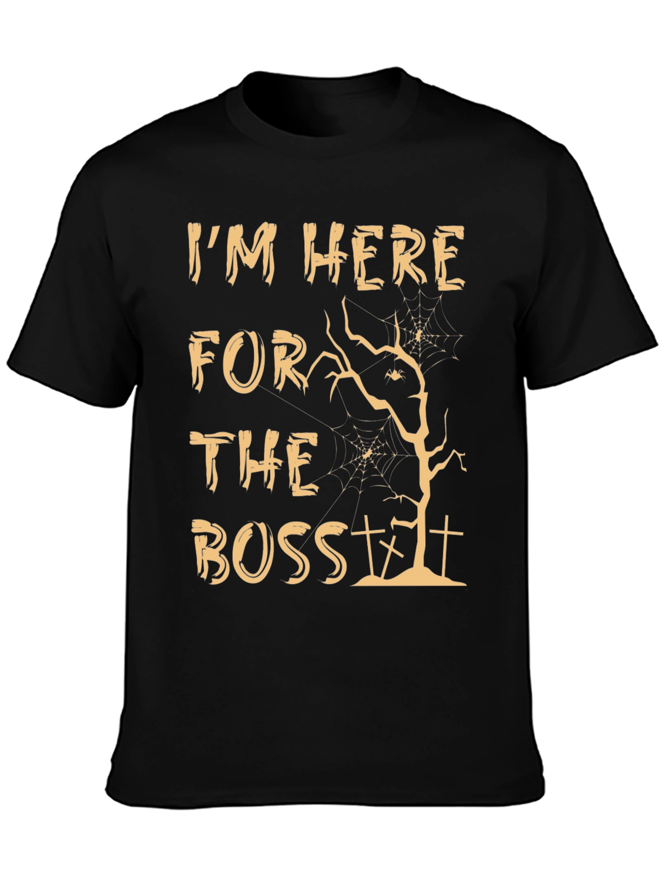 Black I'm Here for the Boos Halloween T-Shirt view 3