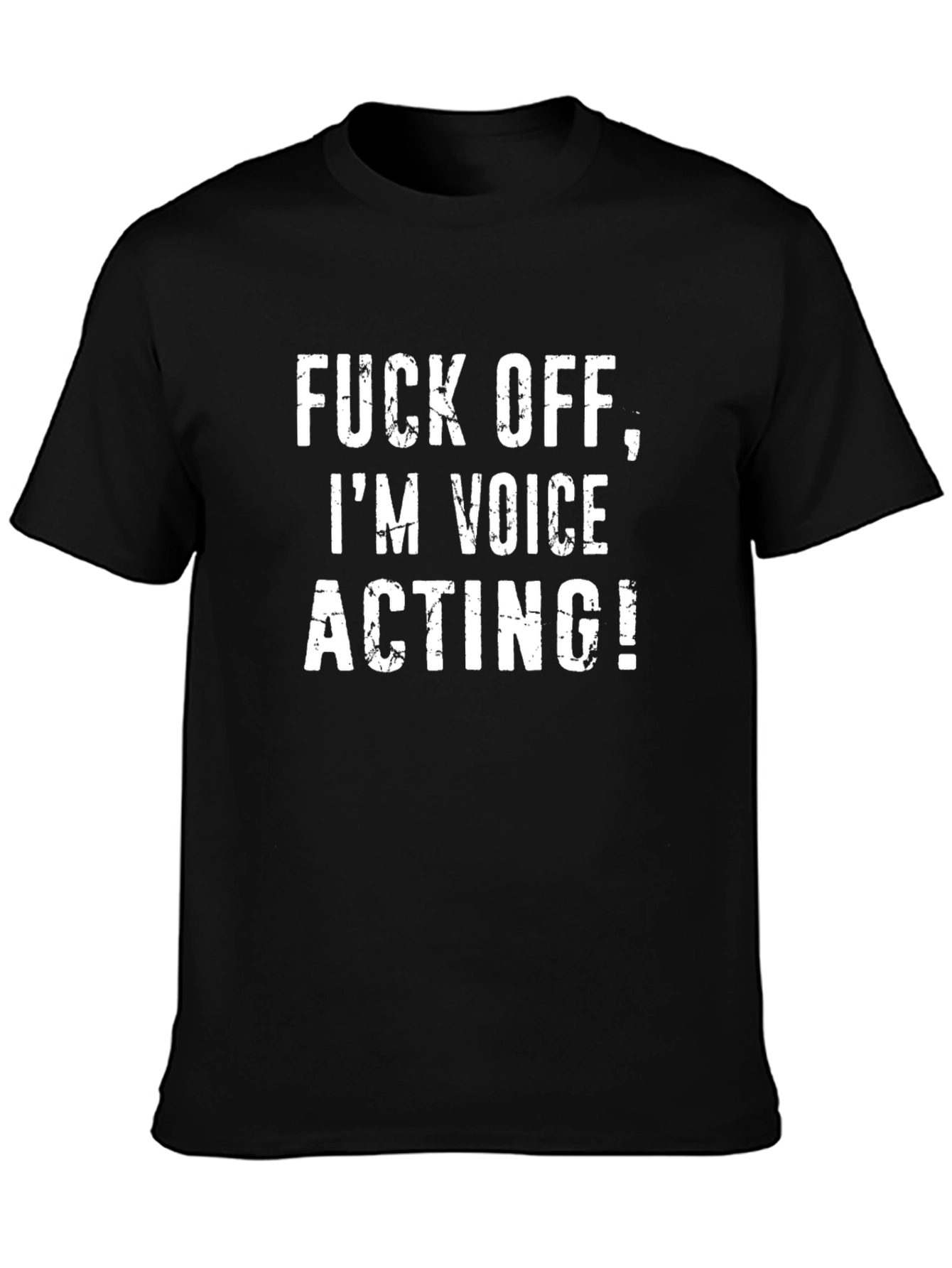 Black Funny Voice Acting T-Shirt view 3