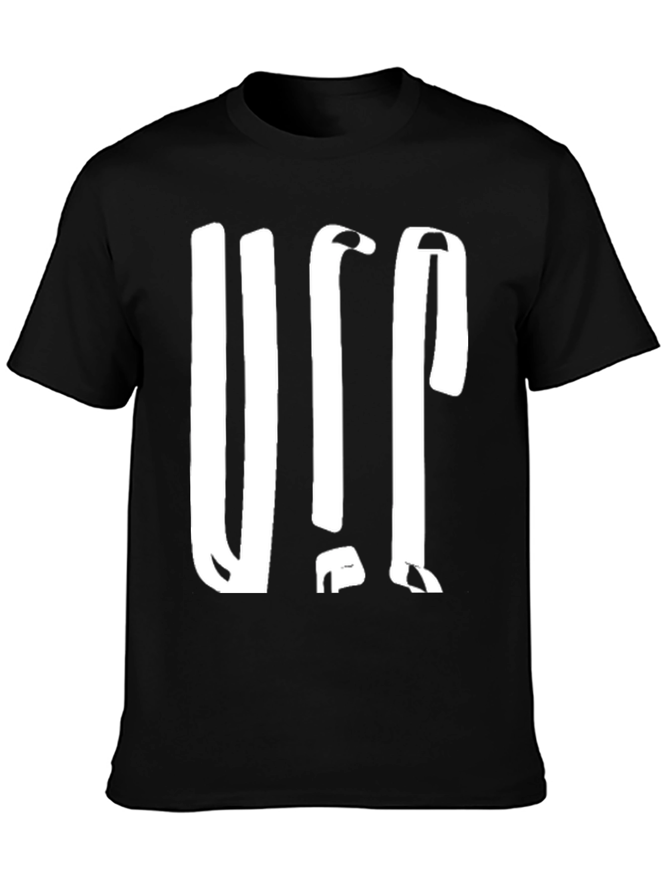 Black Bold Graphic Print Tee - Black view 3