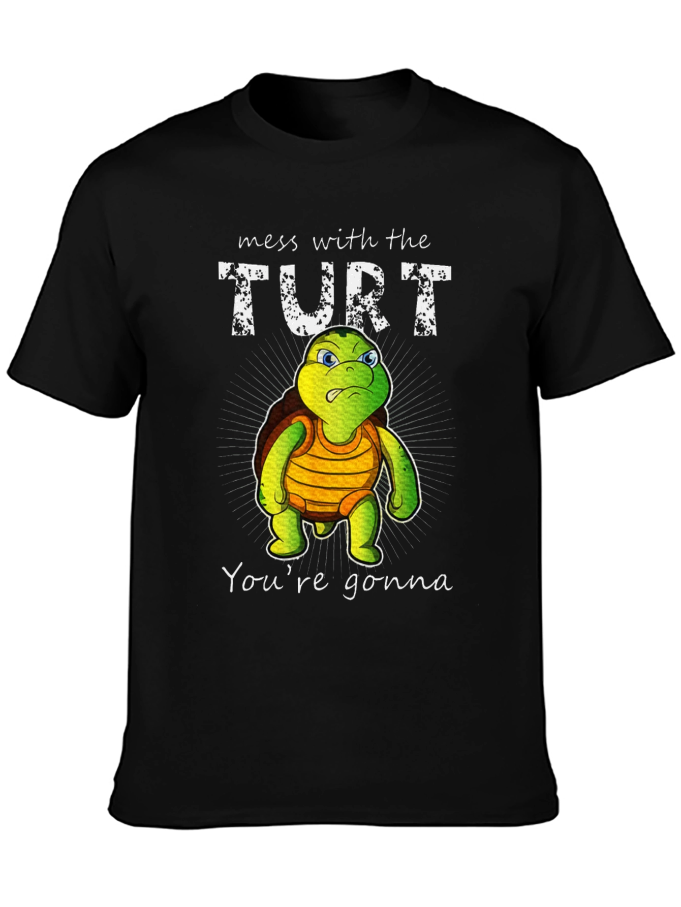 Black Mess With The Turt T-Shirt view 3