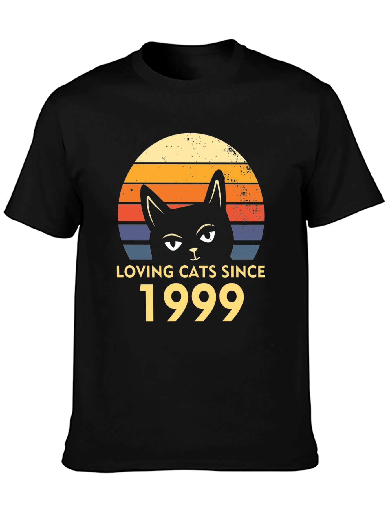 Black Loving Cats Since 1999 T-Shirt view 3