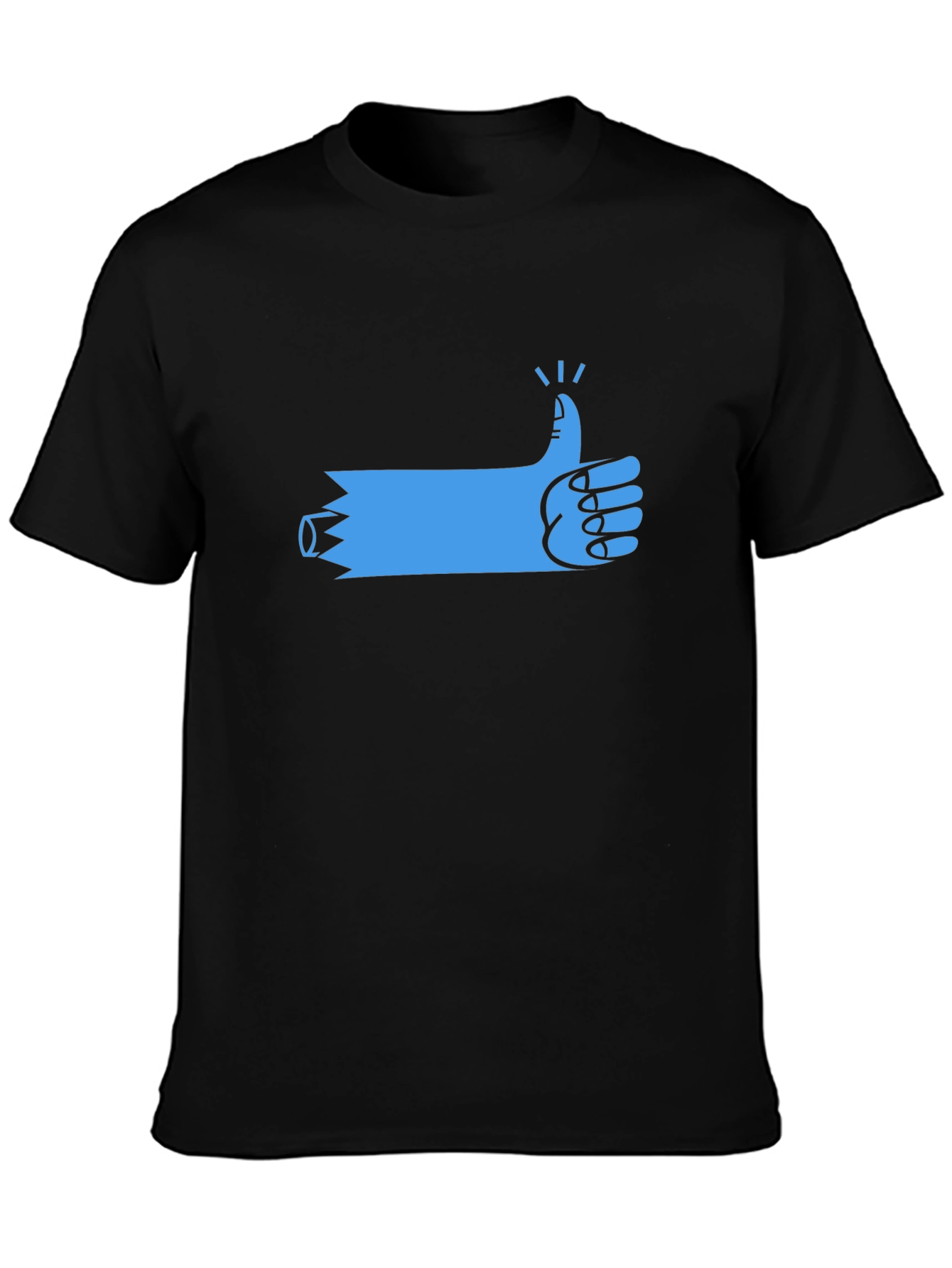 Black Thumbs Up Graphic T-Shirt - Black view 3