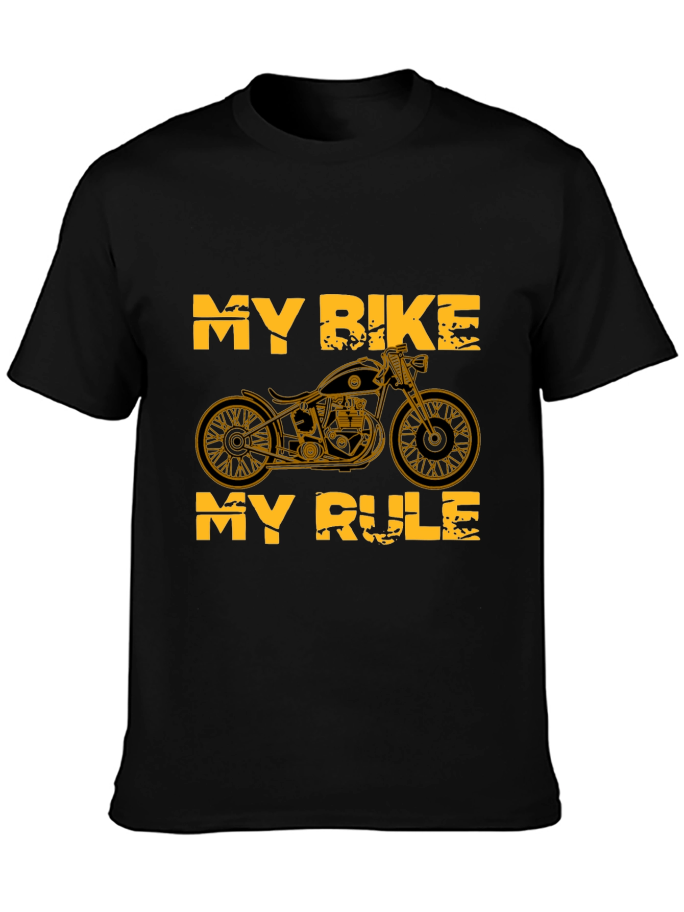 Black My Bike My Rule Graphic Tee view 3