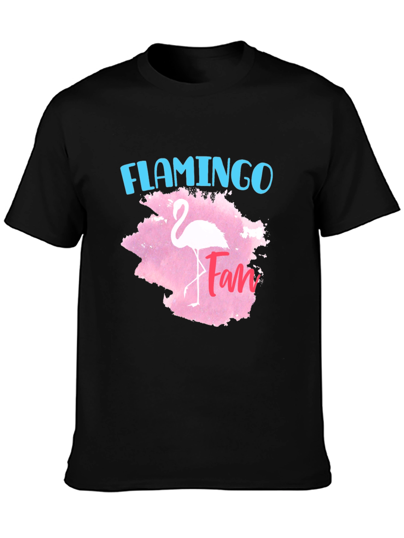 Black Flamingo Fan T-Shirt - Stylish Graphic Tee for Flamingo Lovers view 3
