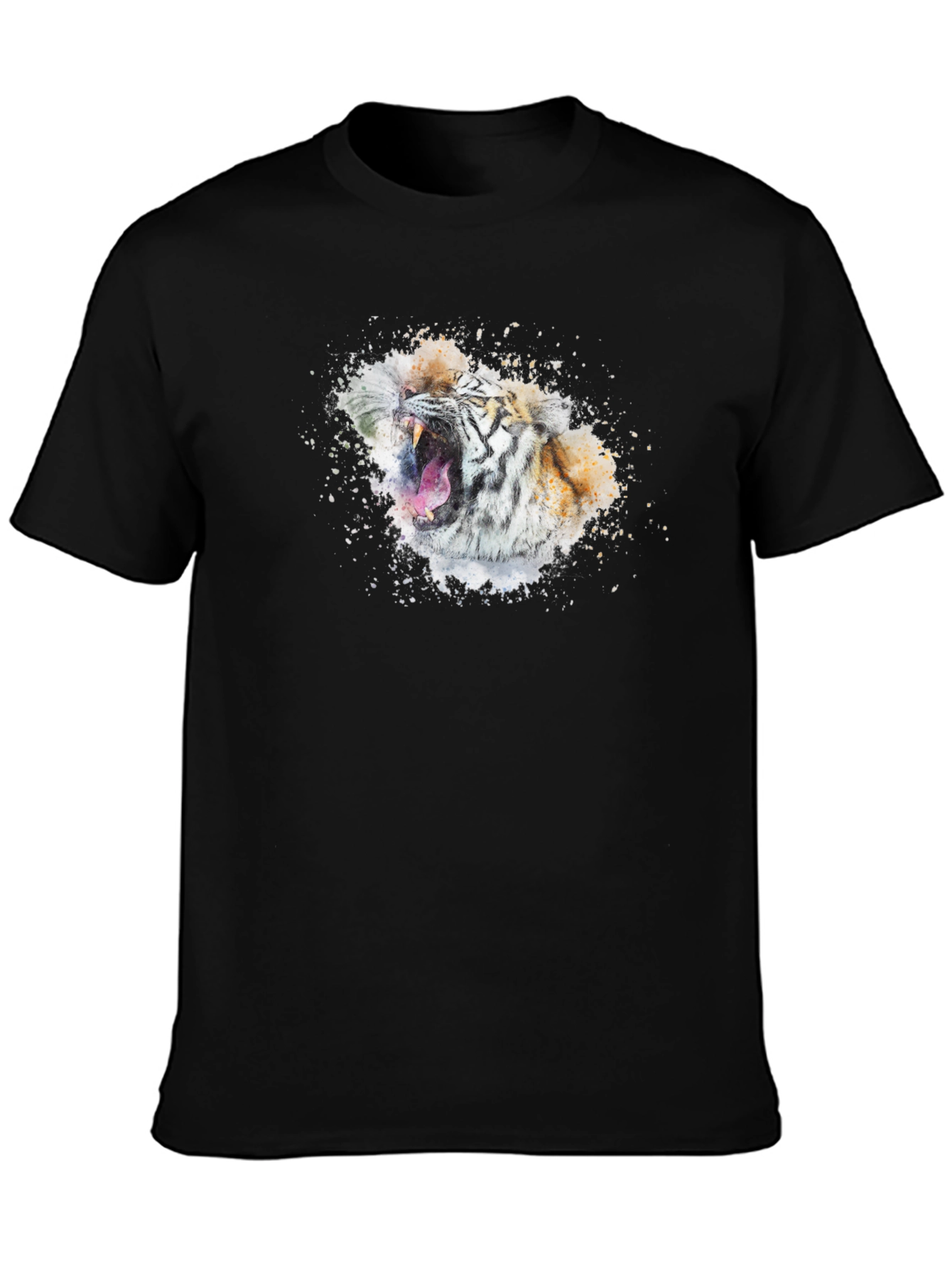 Black Tiger Graphic Tee - Black Cotton Blend view 3