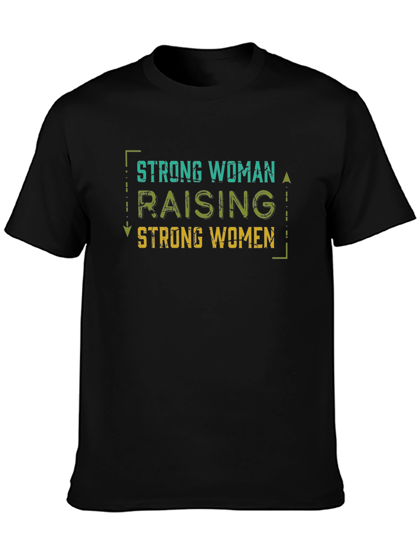 Black Strong Woman Raising Strong Women Tee view 3
